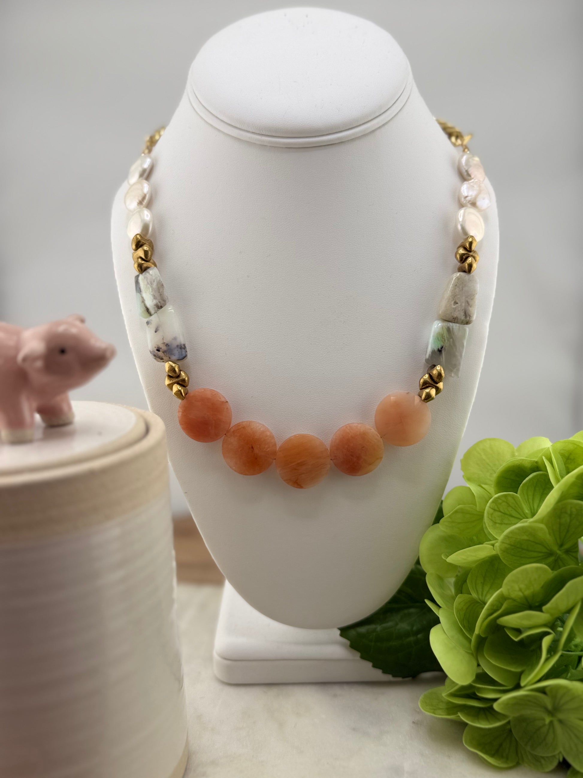 RN Opal/ Pearl Peach Necklace