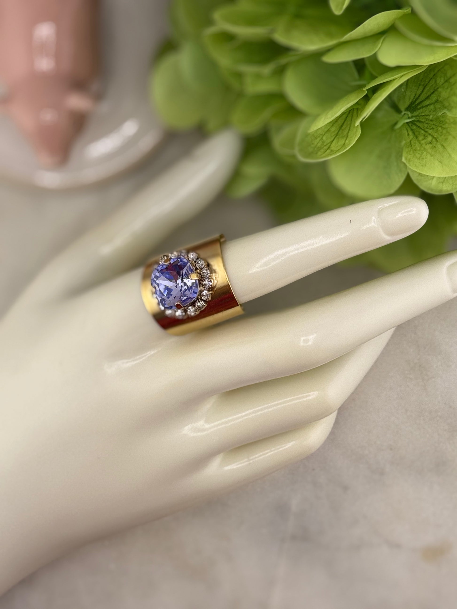 TOVA Sydney Square Ring In Provence Lavender