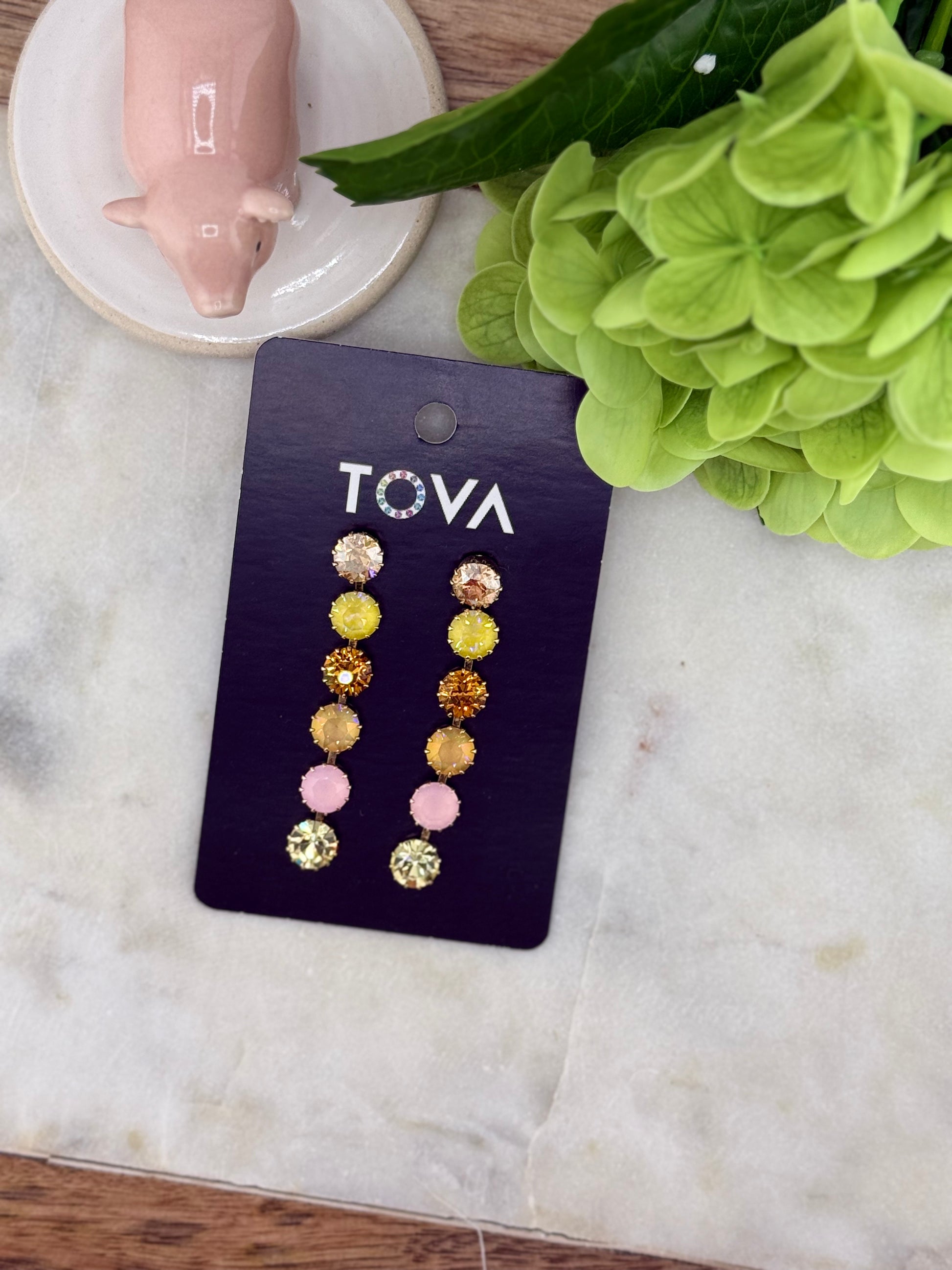 TOVA Mini Lilibet Earrings In Candy Glam Blush