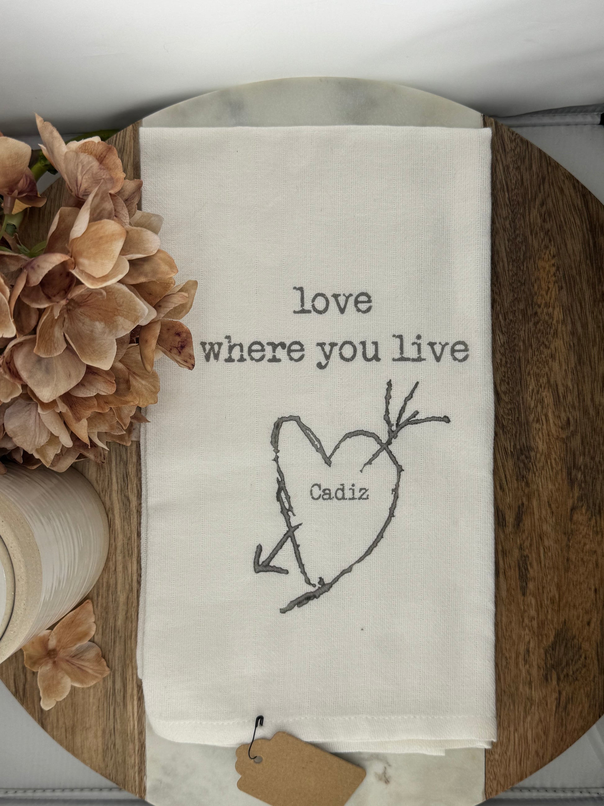 Love Where You Live Cadiz KY Hand Towel