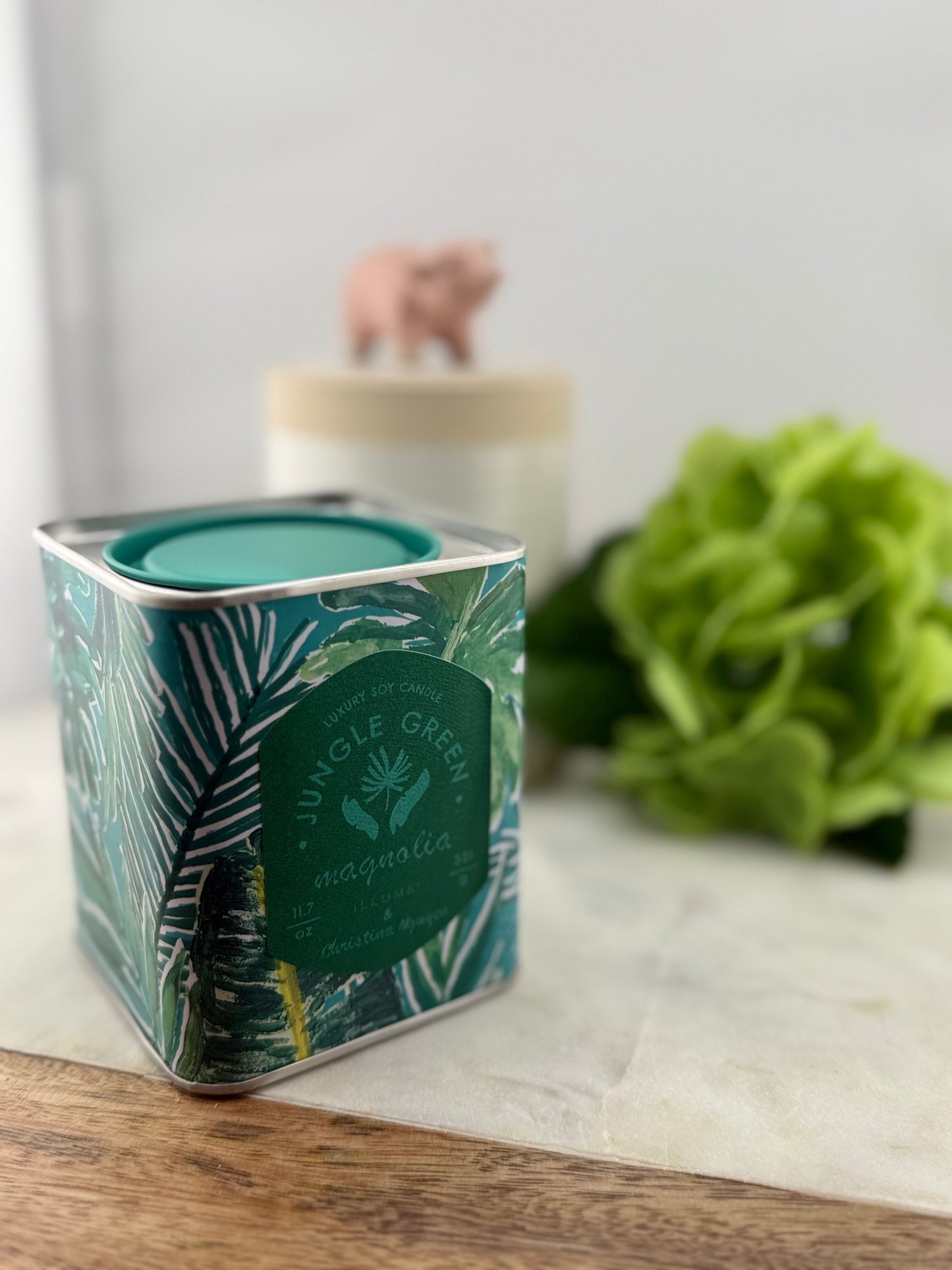 CC Jungle Green Magnolia Square Tin