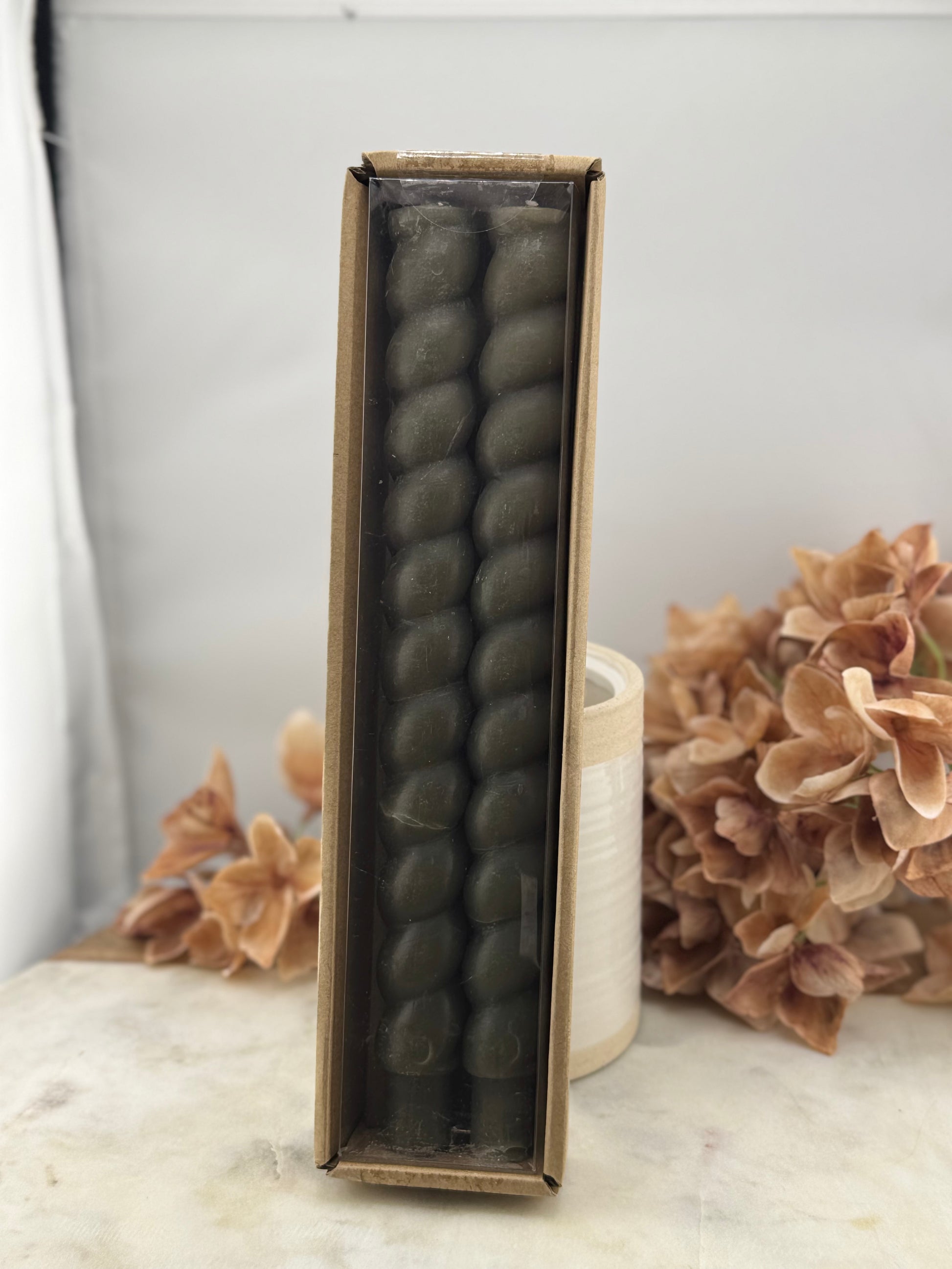CC Blue Marbled Taper Candles