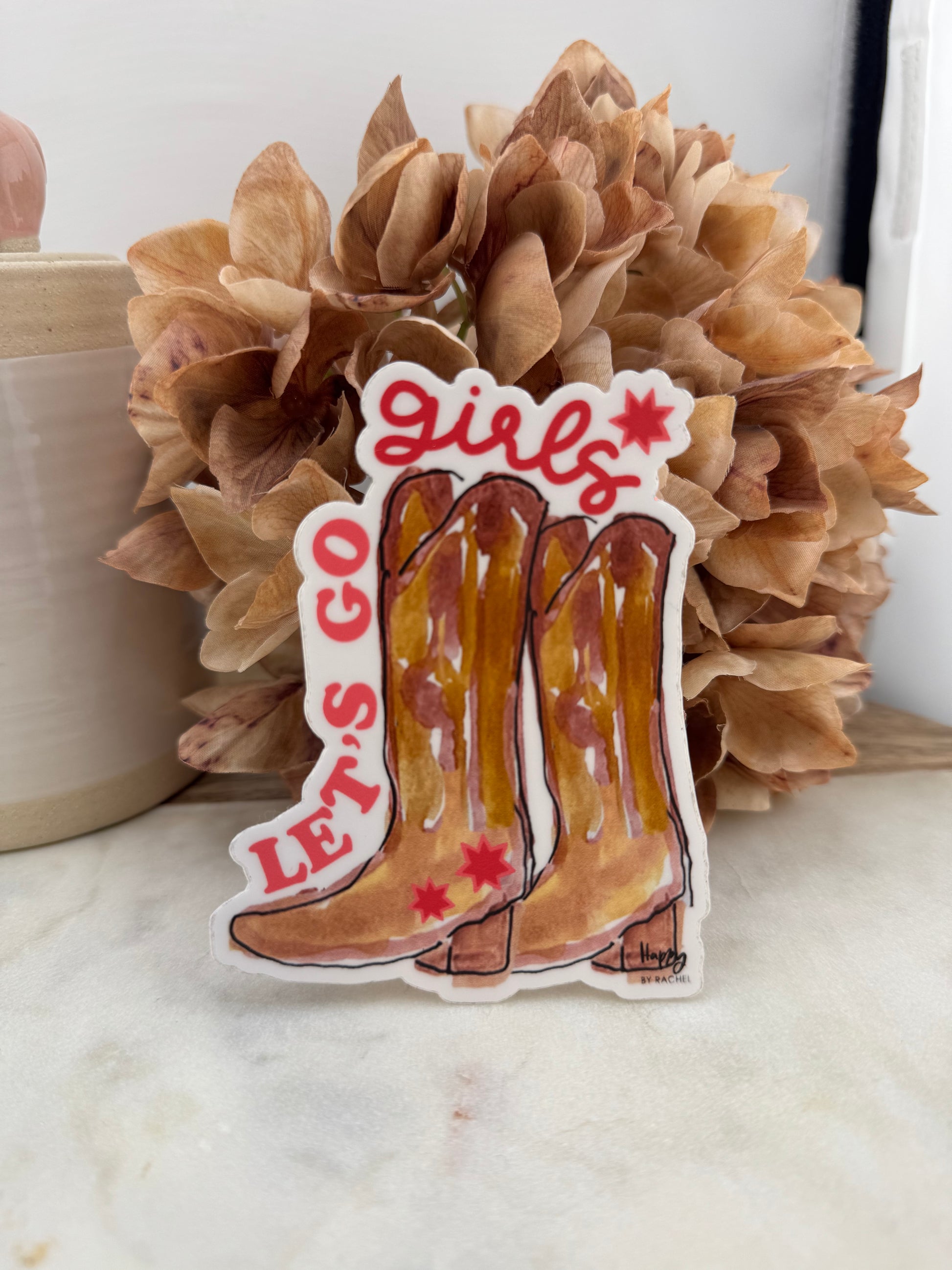 Happy By Rachel Let's Go Girls Sticker