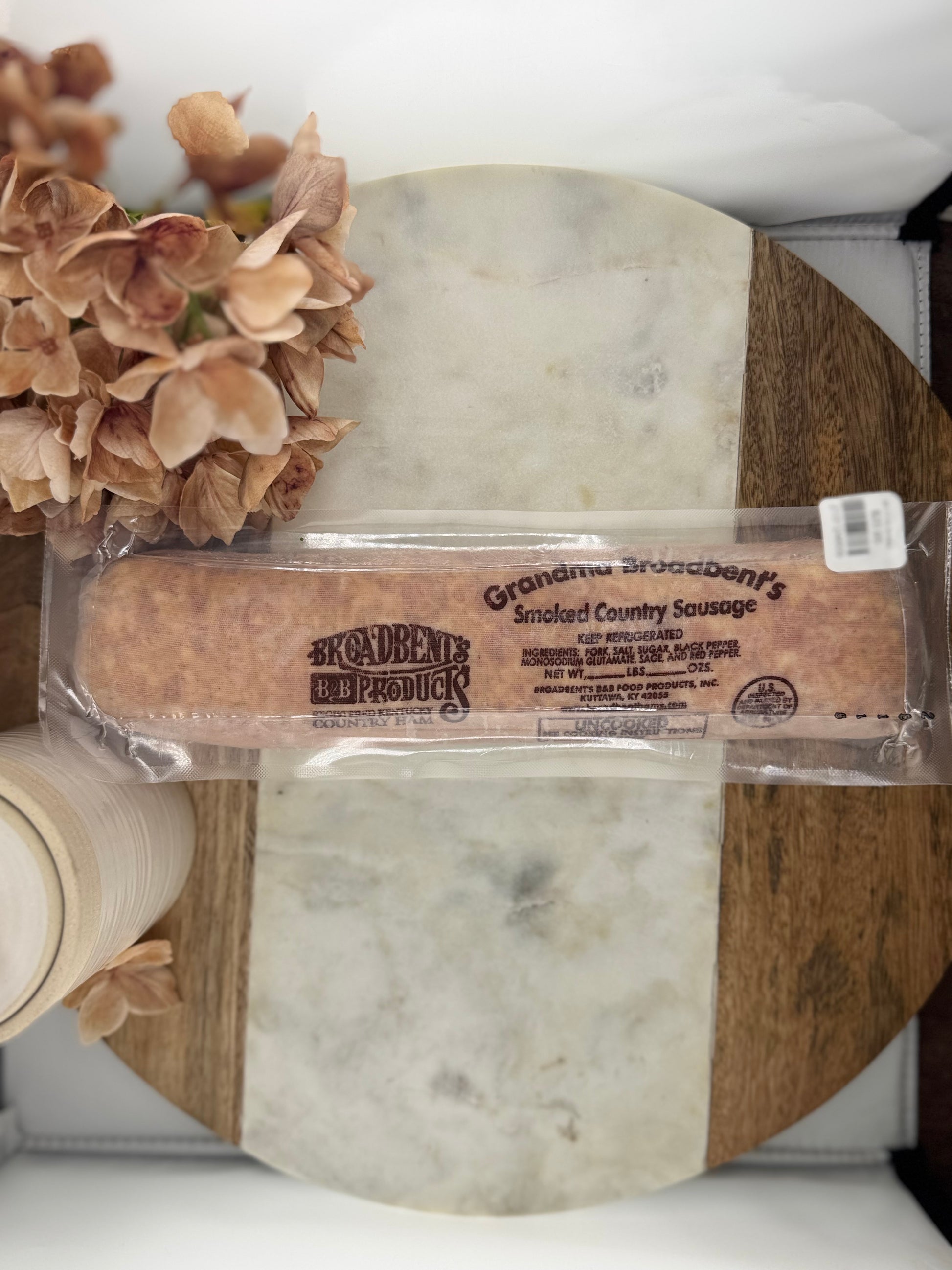 Broadbents 2.5 lb Smoked Country Sausage