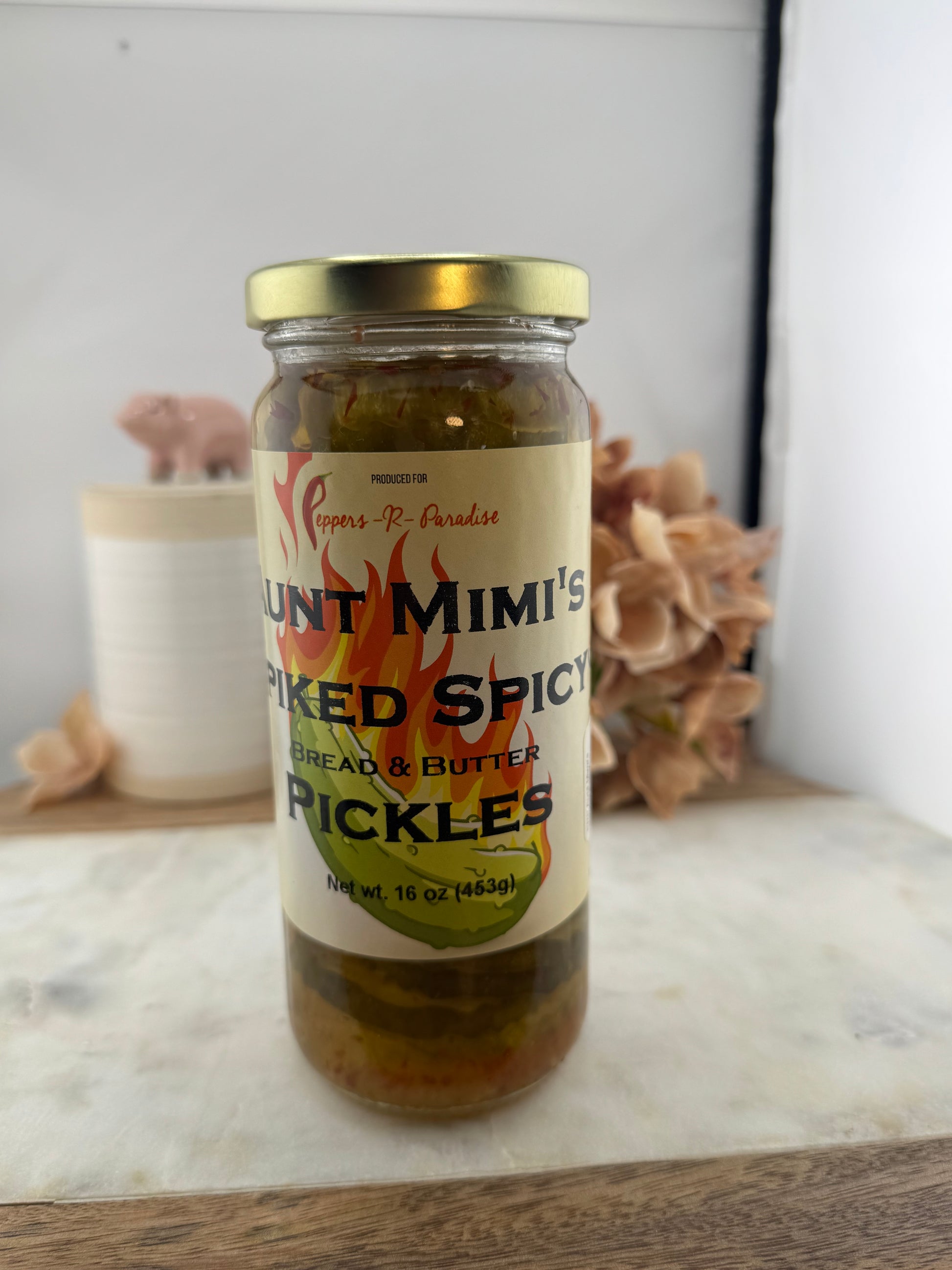 Peppers-R-Paradise Aunt Mimi's Spiked Spicy Pickles