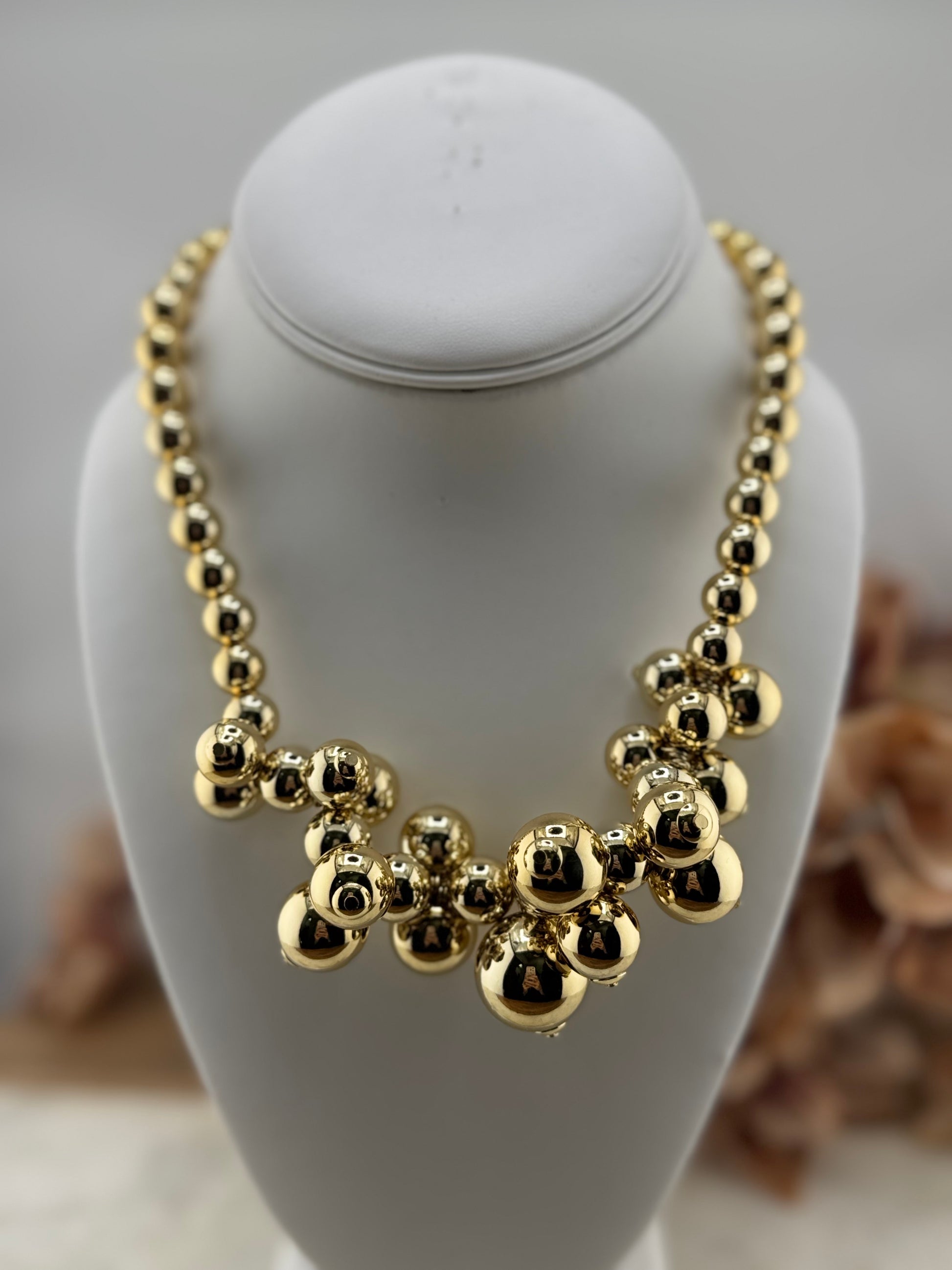 ZE Matte Gold Chunky Necklace
