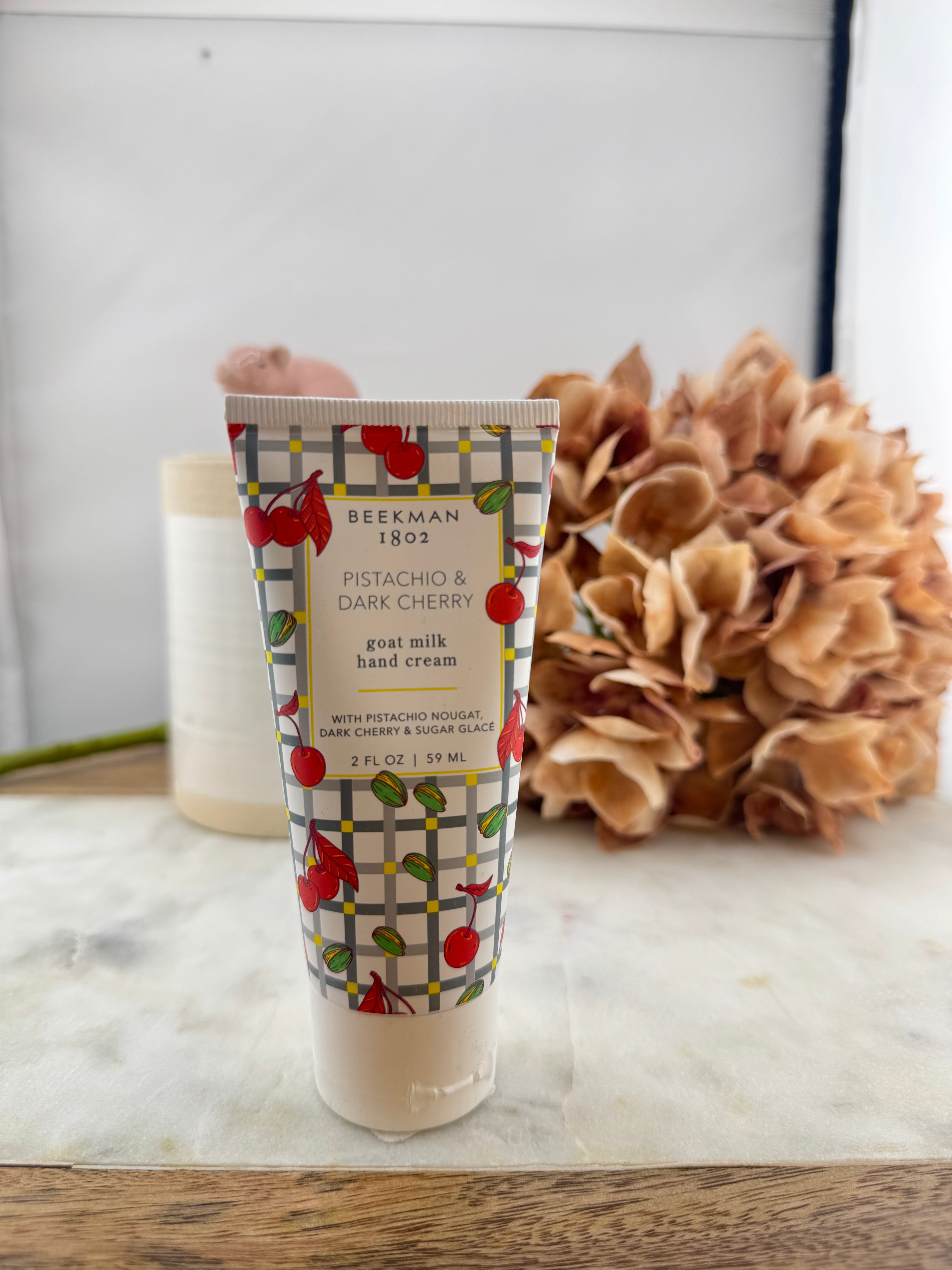 Bekman 1802 Pistachio & Dark Cherry Hand Cream 2oz