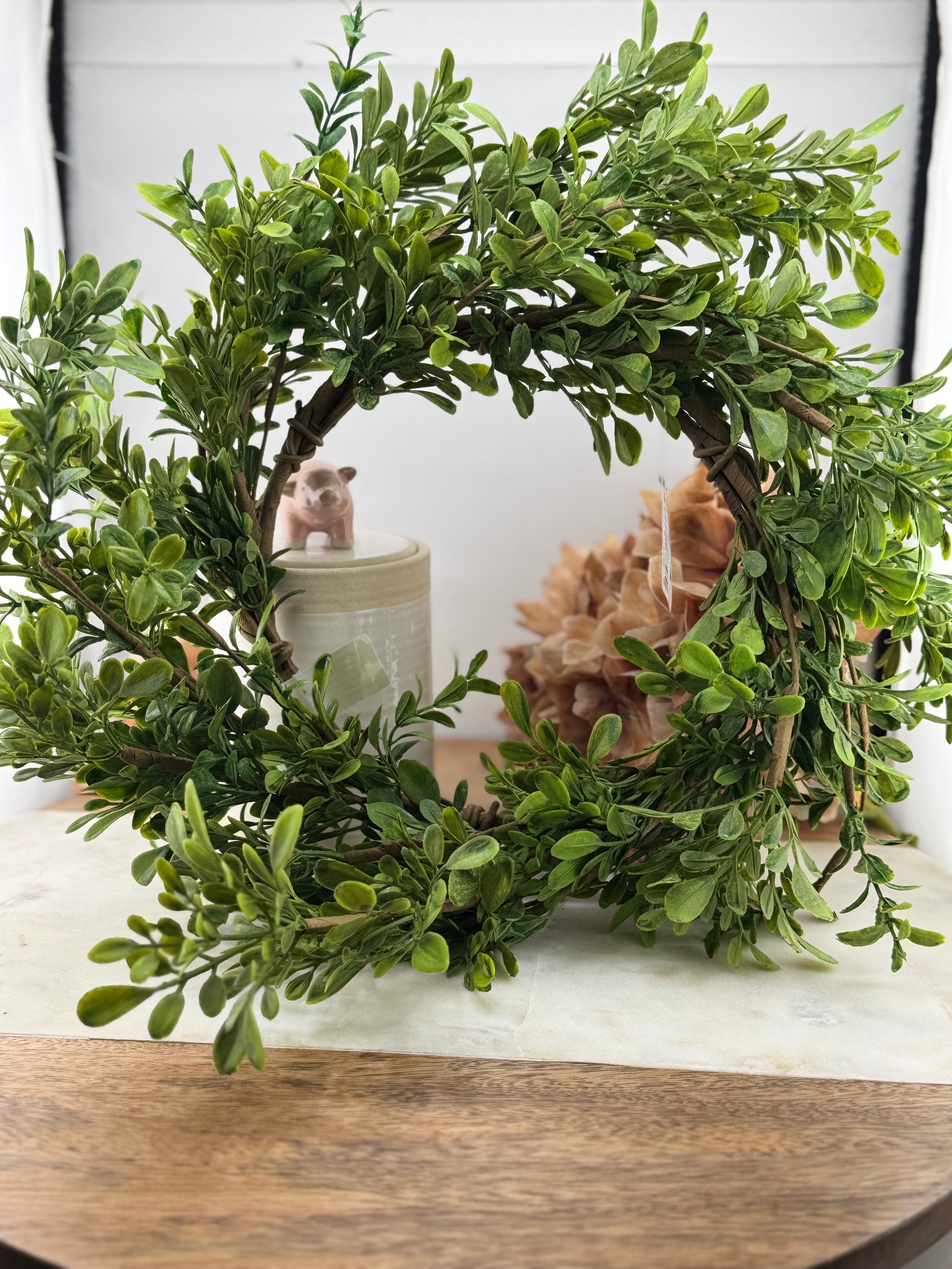 Boxwood Mini Wreath - Candle Ring