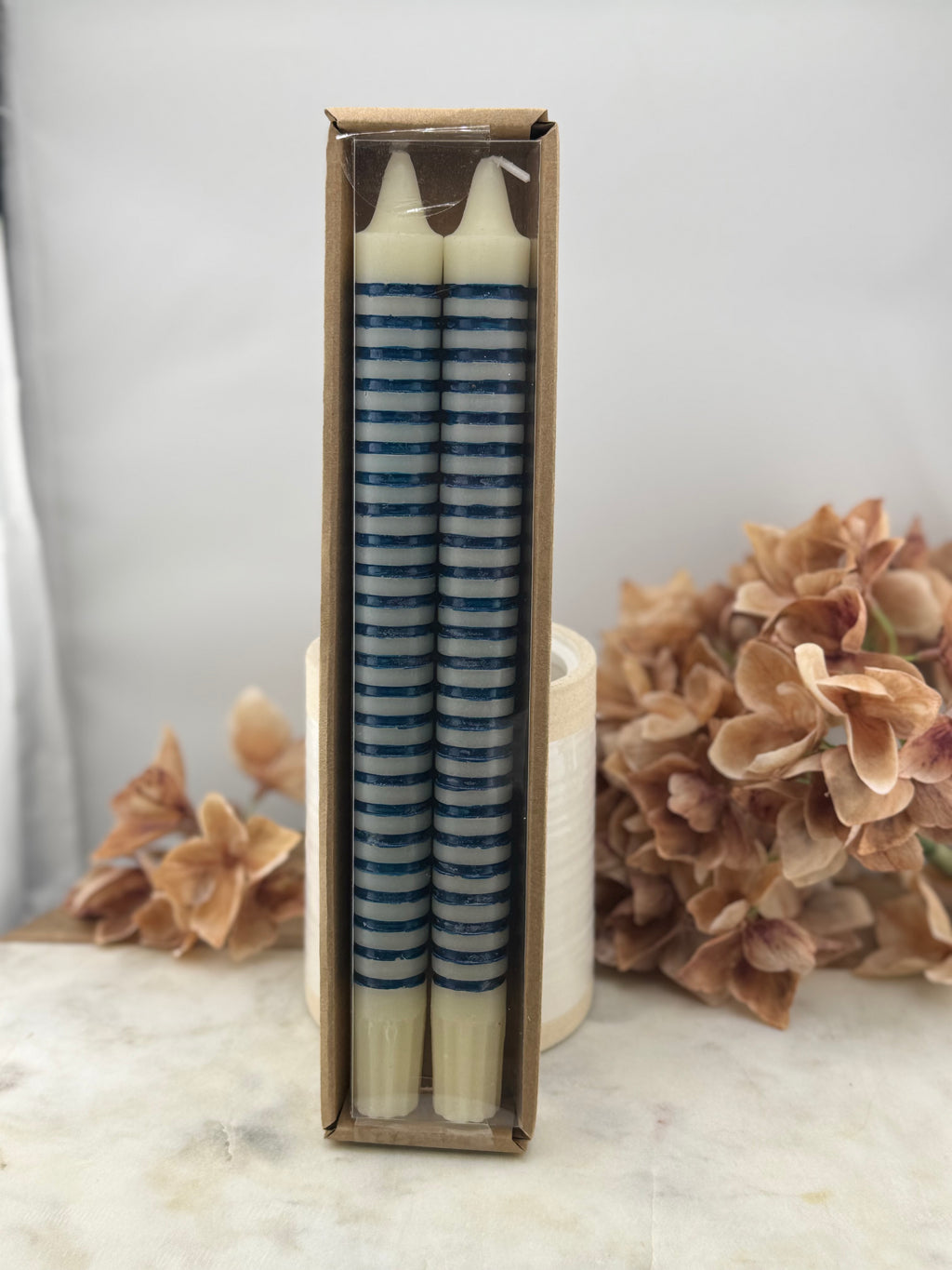CC 10" Vertical Stripe Taper Candles