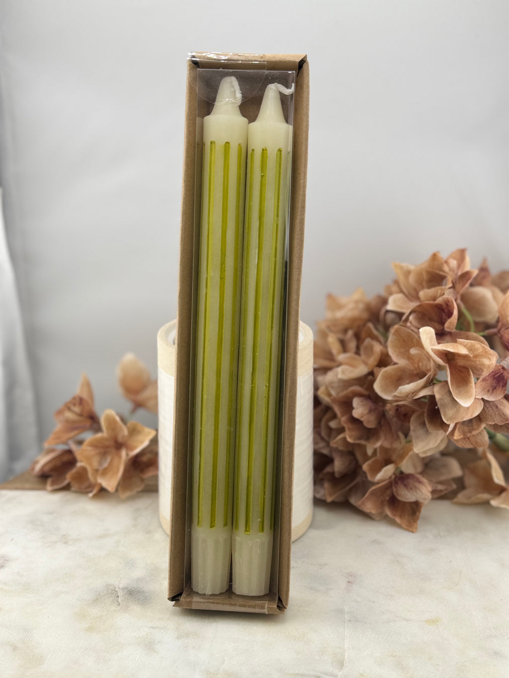 CC 10" Vertical Stripe Taper Candles
