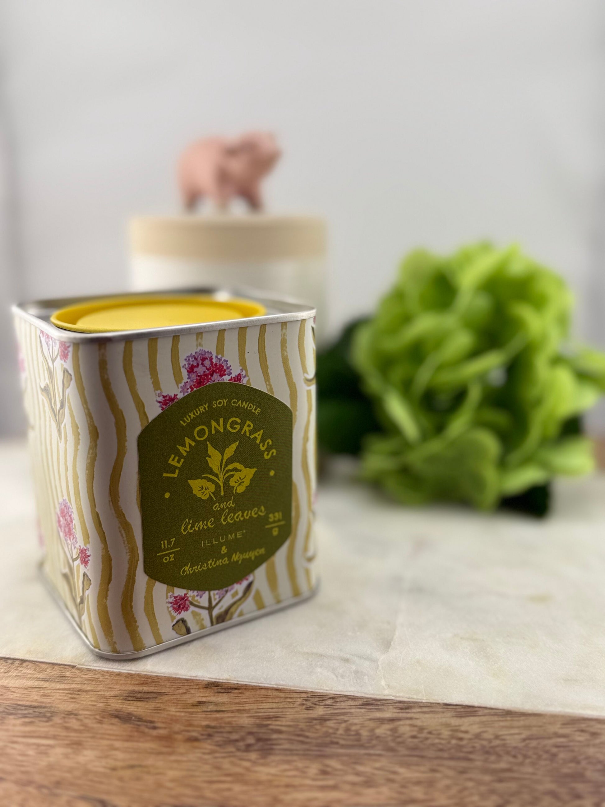 CC Lemongrass & Lime Leaves Printed Square Tin