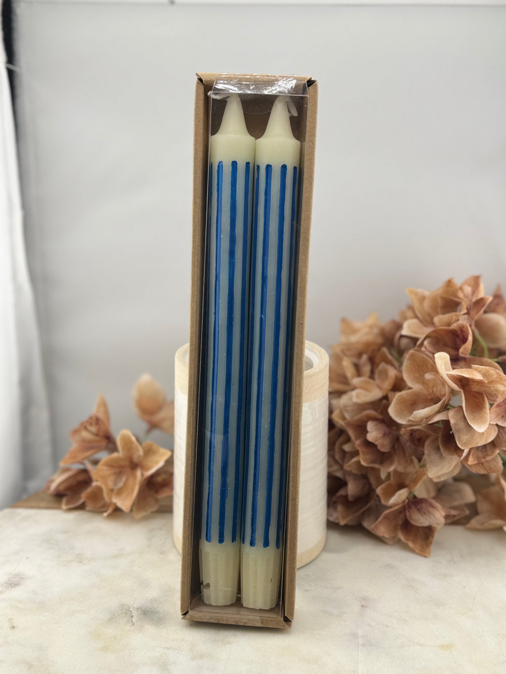 CC 10" Vertical Stripe Taper Candles
