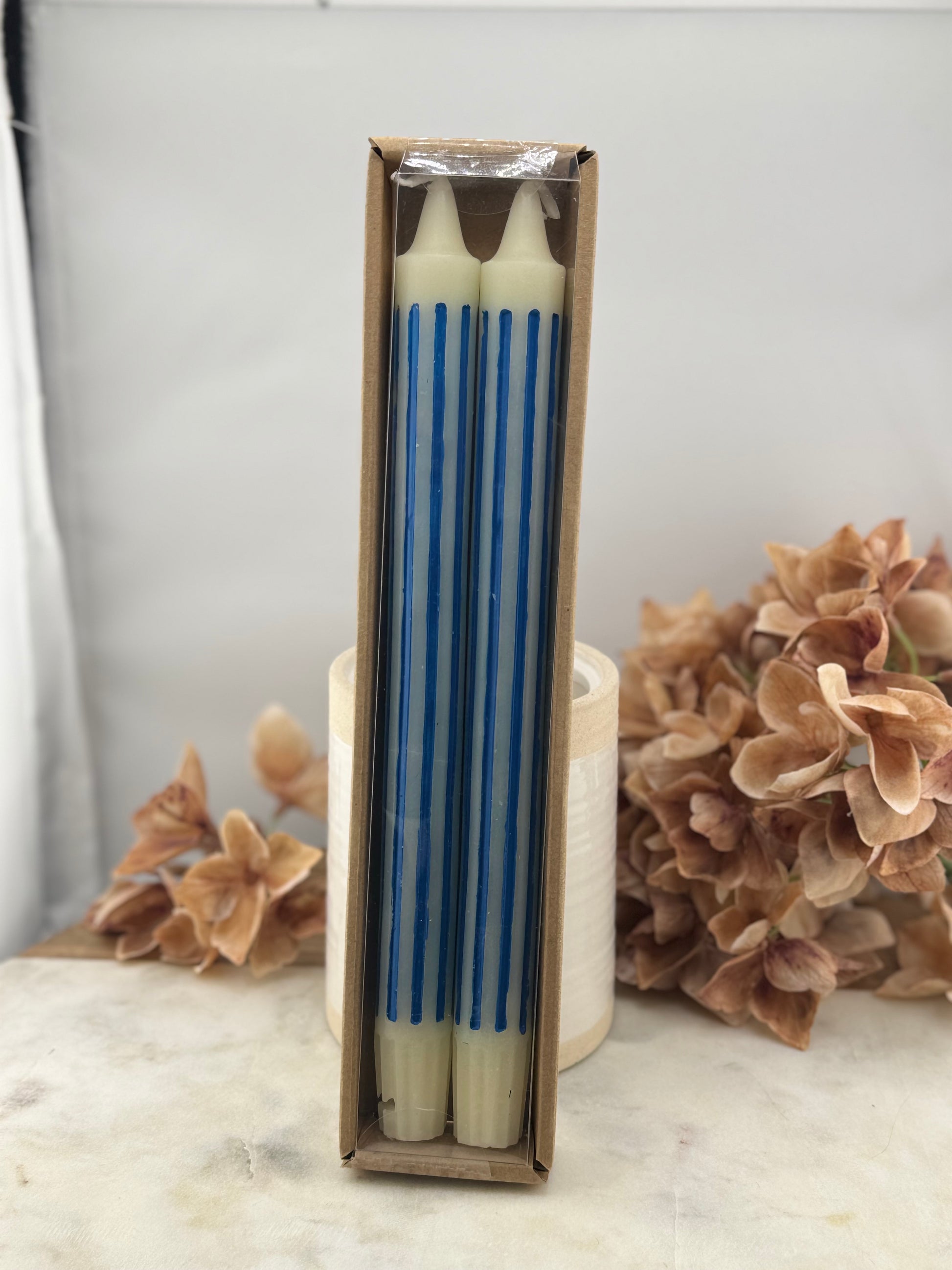 CC 10" Vertical Stripe Taper Candles