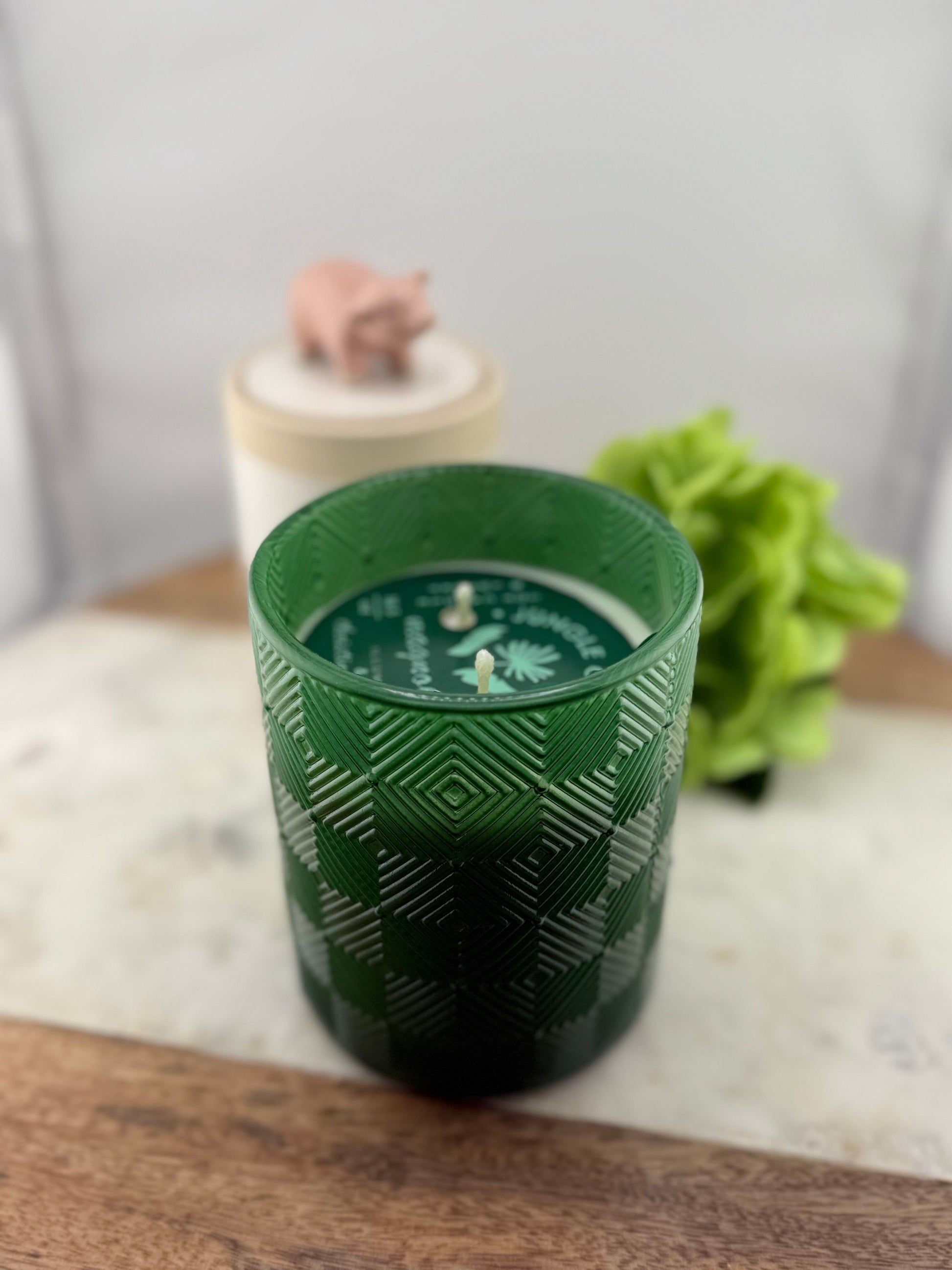 CC Jungle Green Magnolia Textured Glass