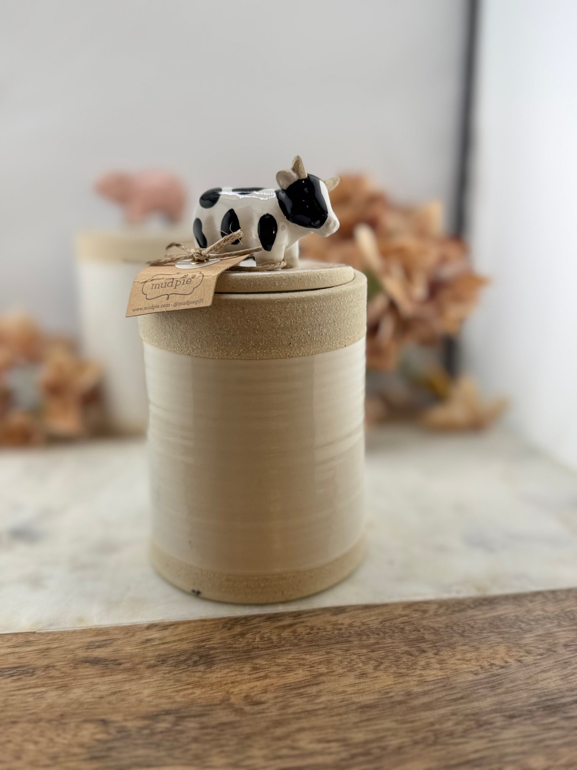 Mud Pie Cow Farm Canister