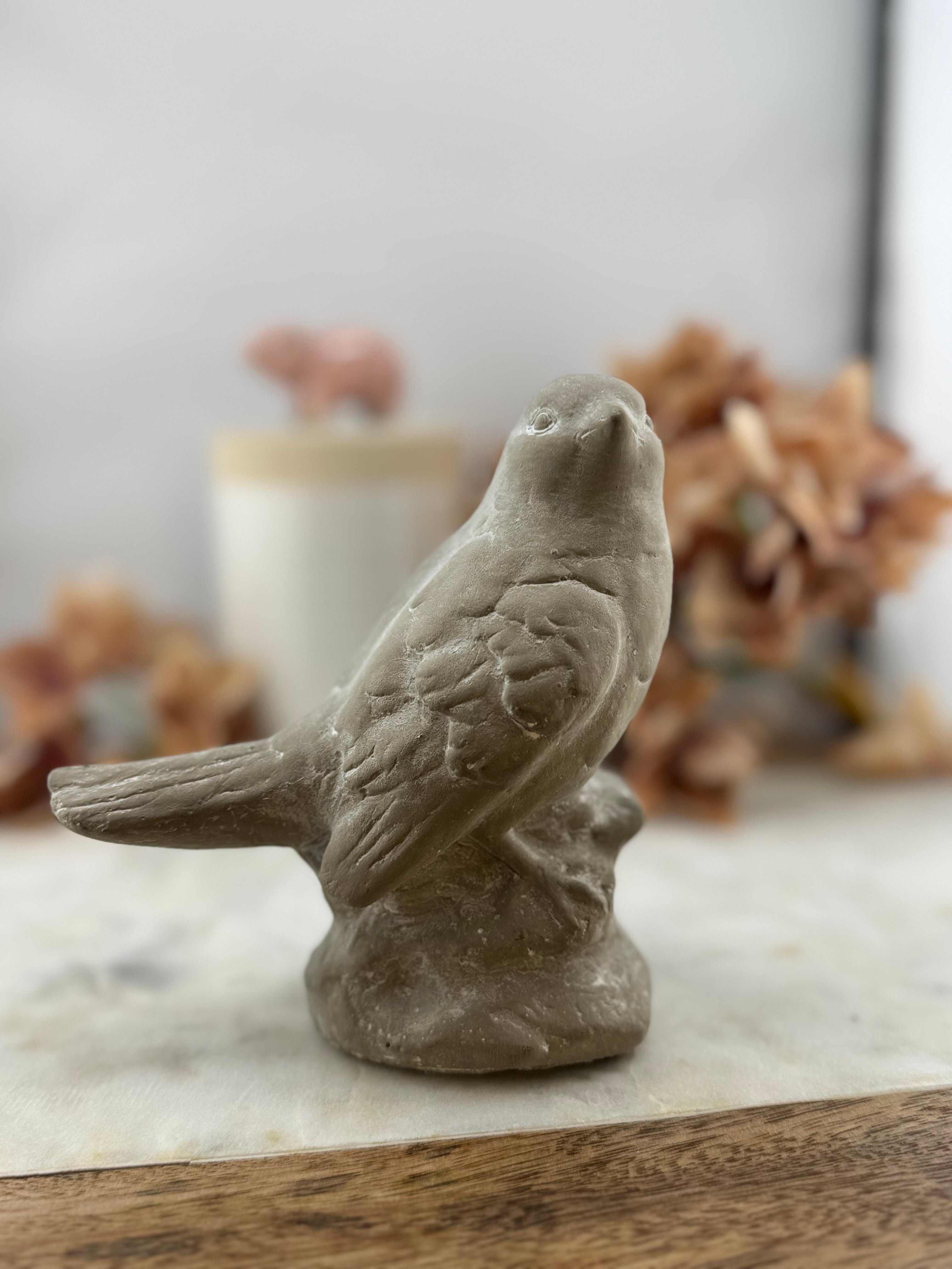 Porch View Home Cement Bird