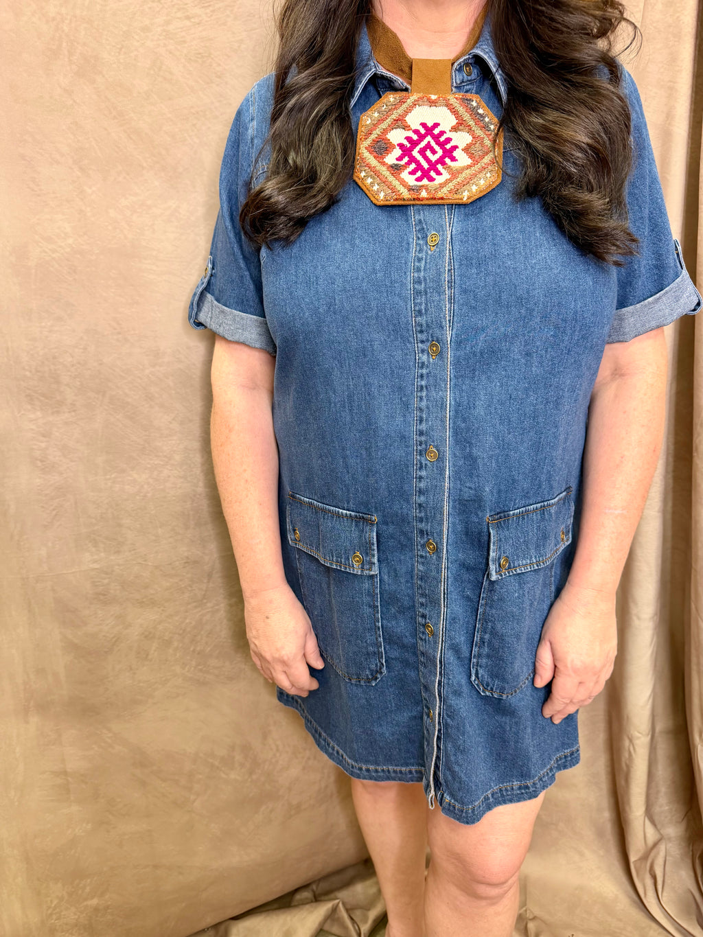 KUT Eliza Denim Dress