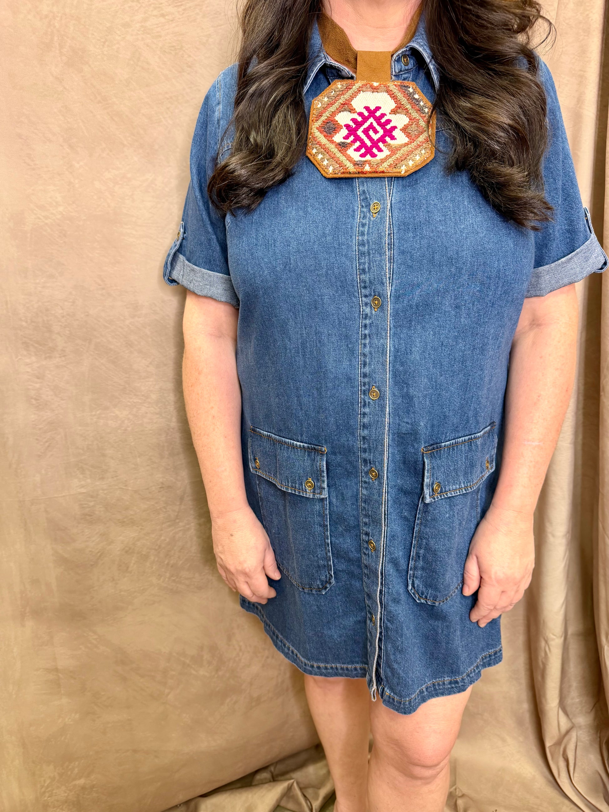 KUT Eliza Denim Dress