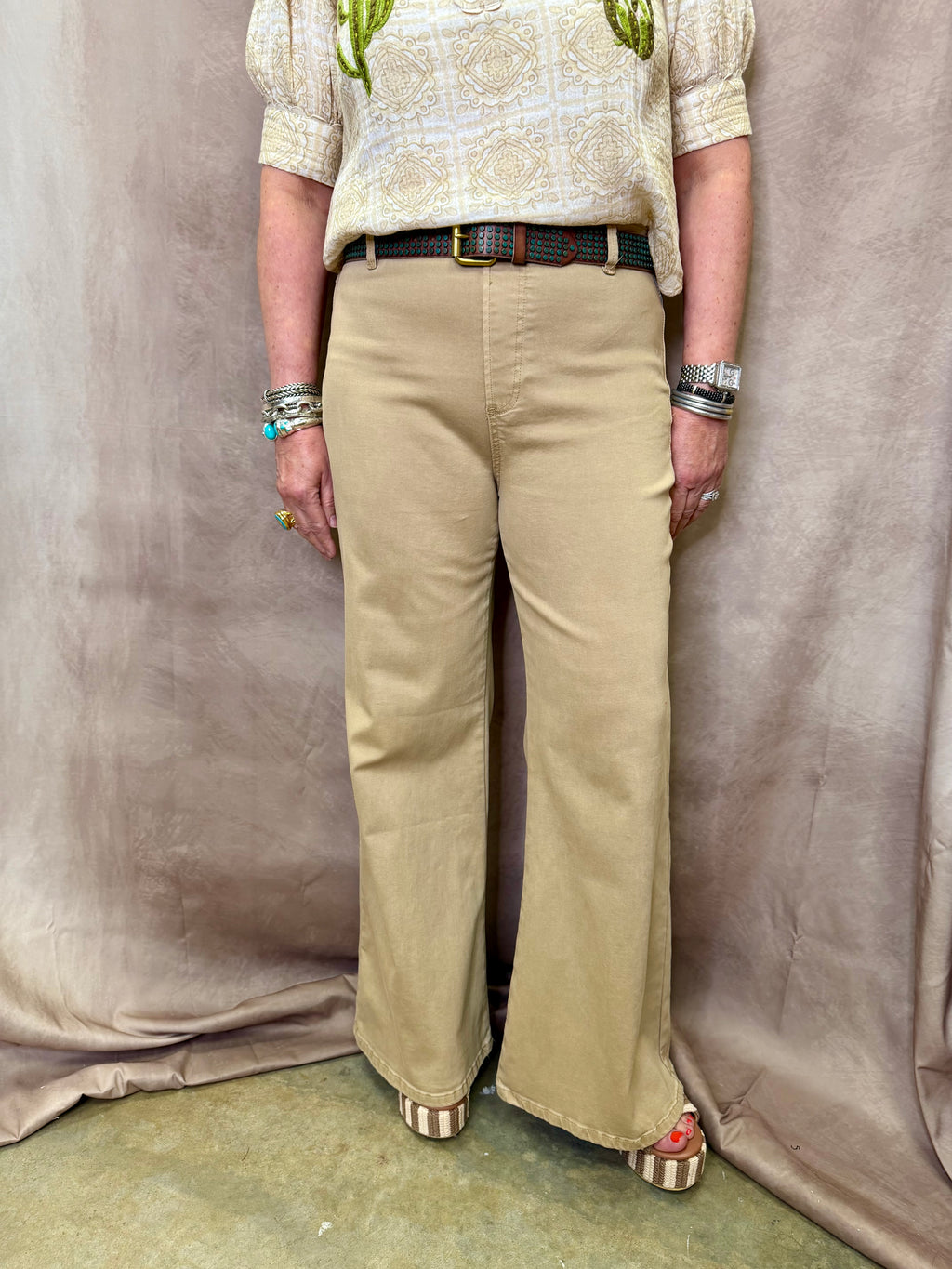 LY Iris Wide Leg Everyday Denim/ Asutex Desert