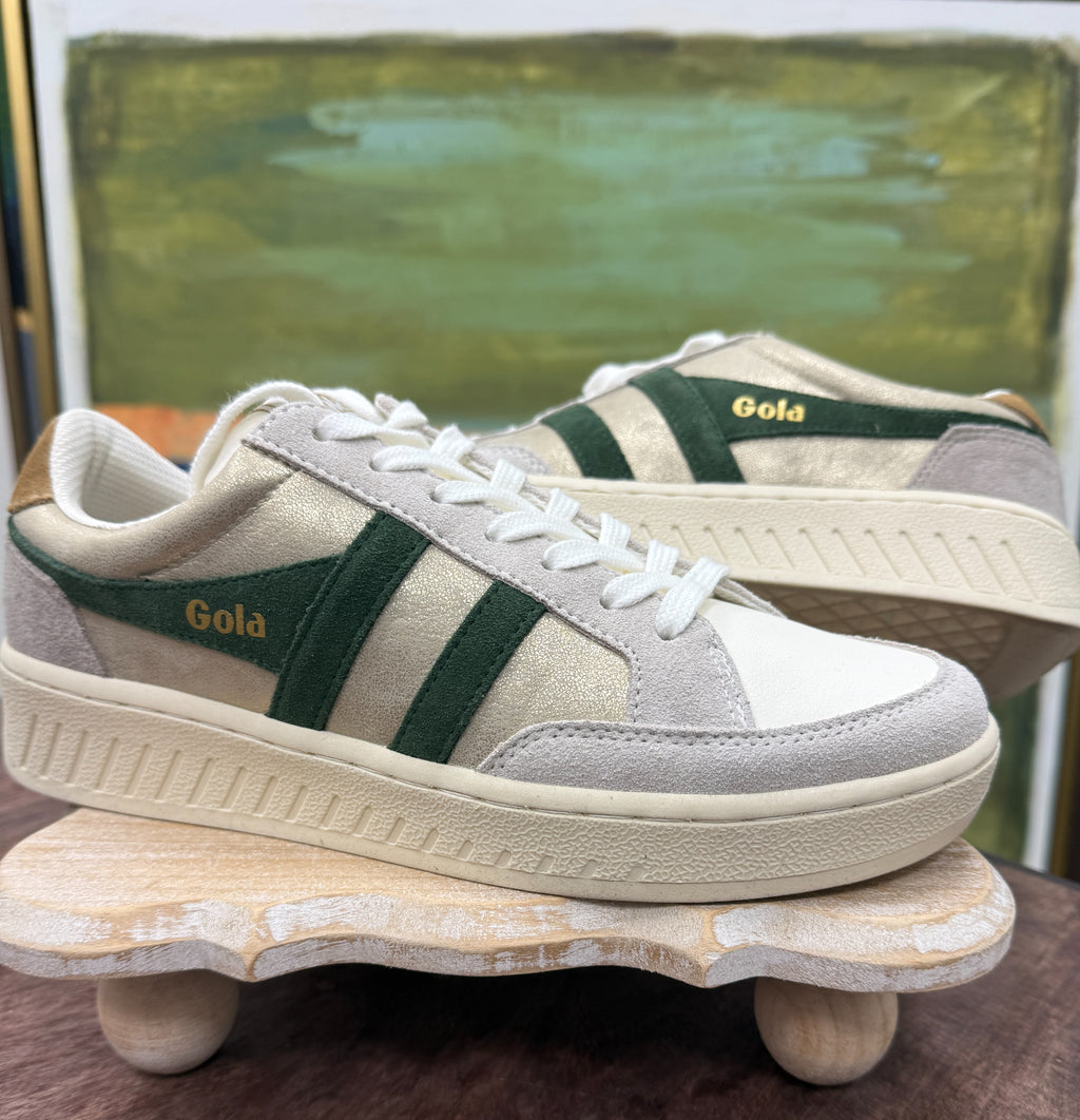 GO Superslam Blaze Sneaker- Gold, Evergreen, Brown Sugar