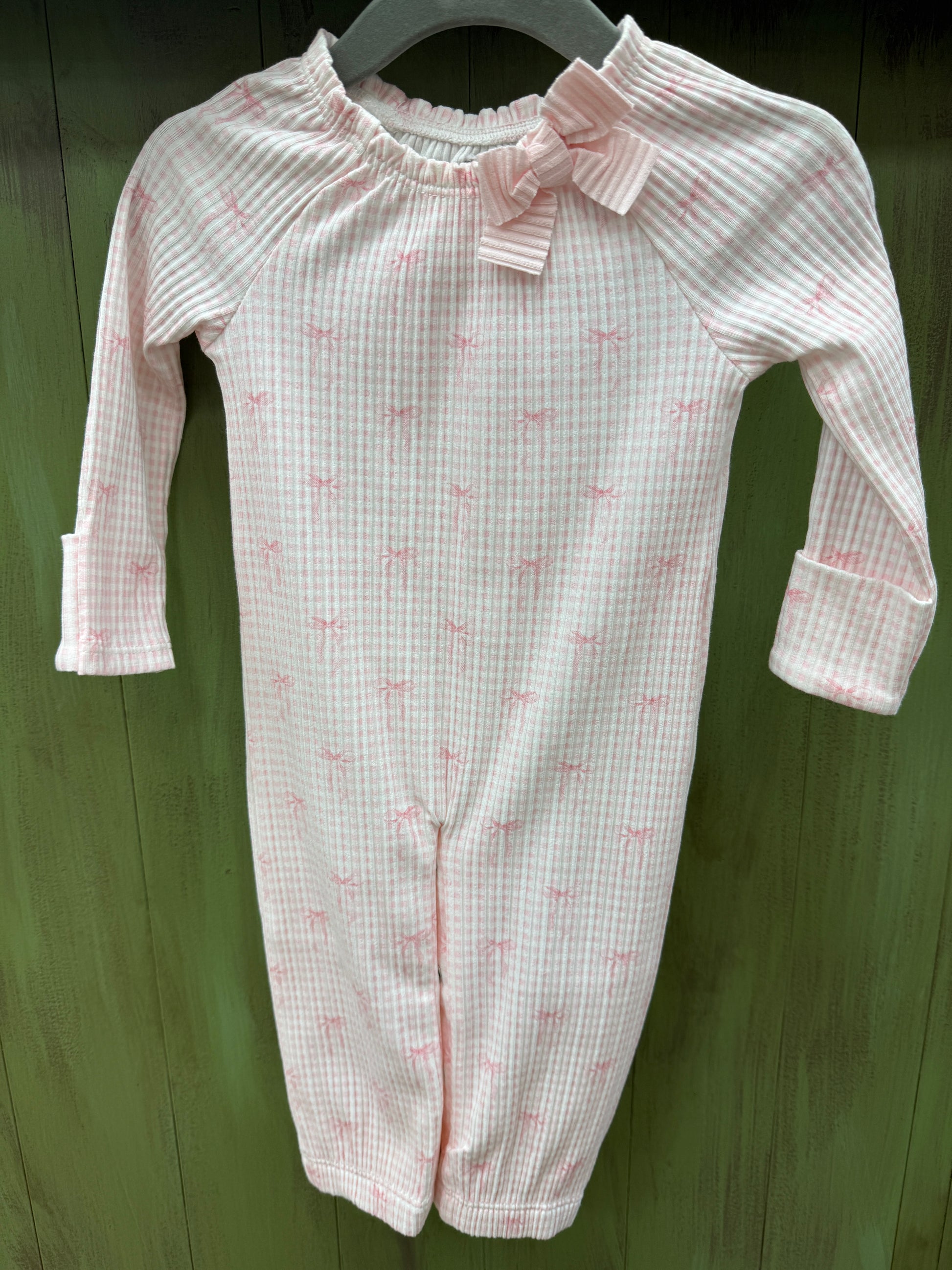 MP Pink Gingham Bow Gown