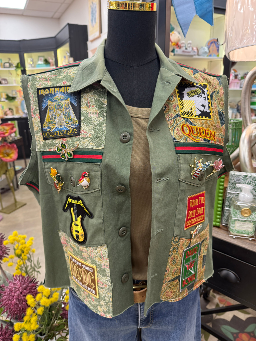 Robi Green Crop Vest