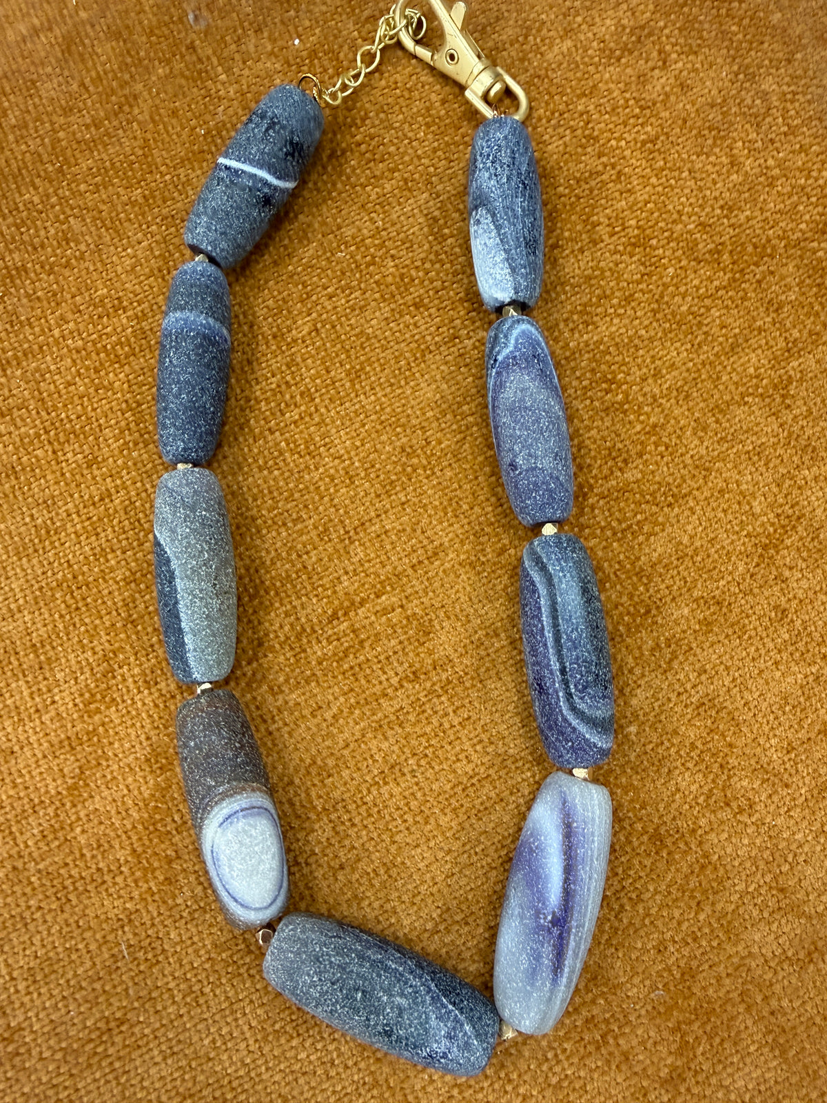 VIRTUE Long Gemstone Tube Necklace