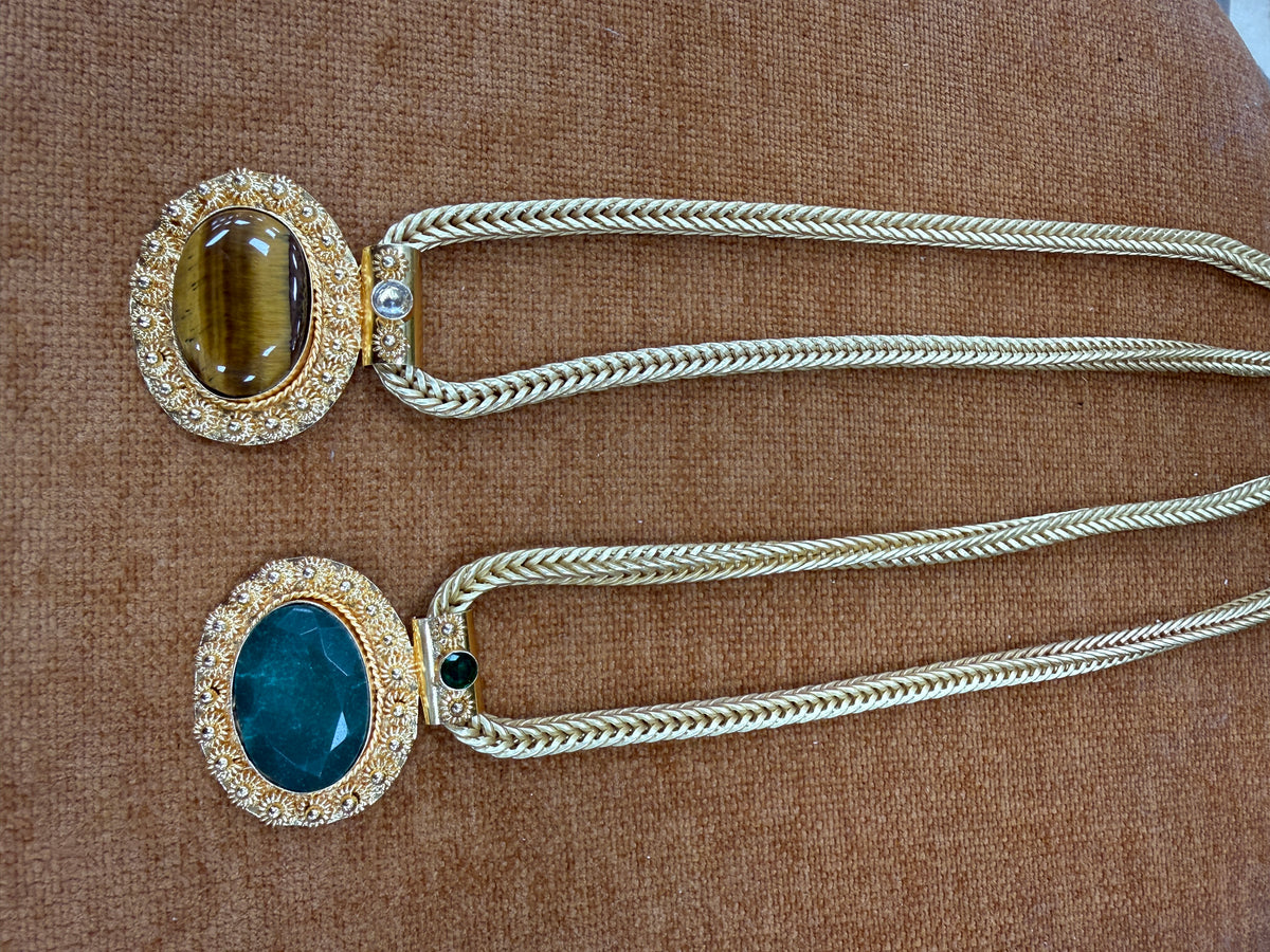 VIRTUE Box Weave Necklace w/ Pendant
