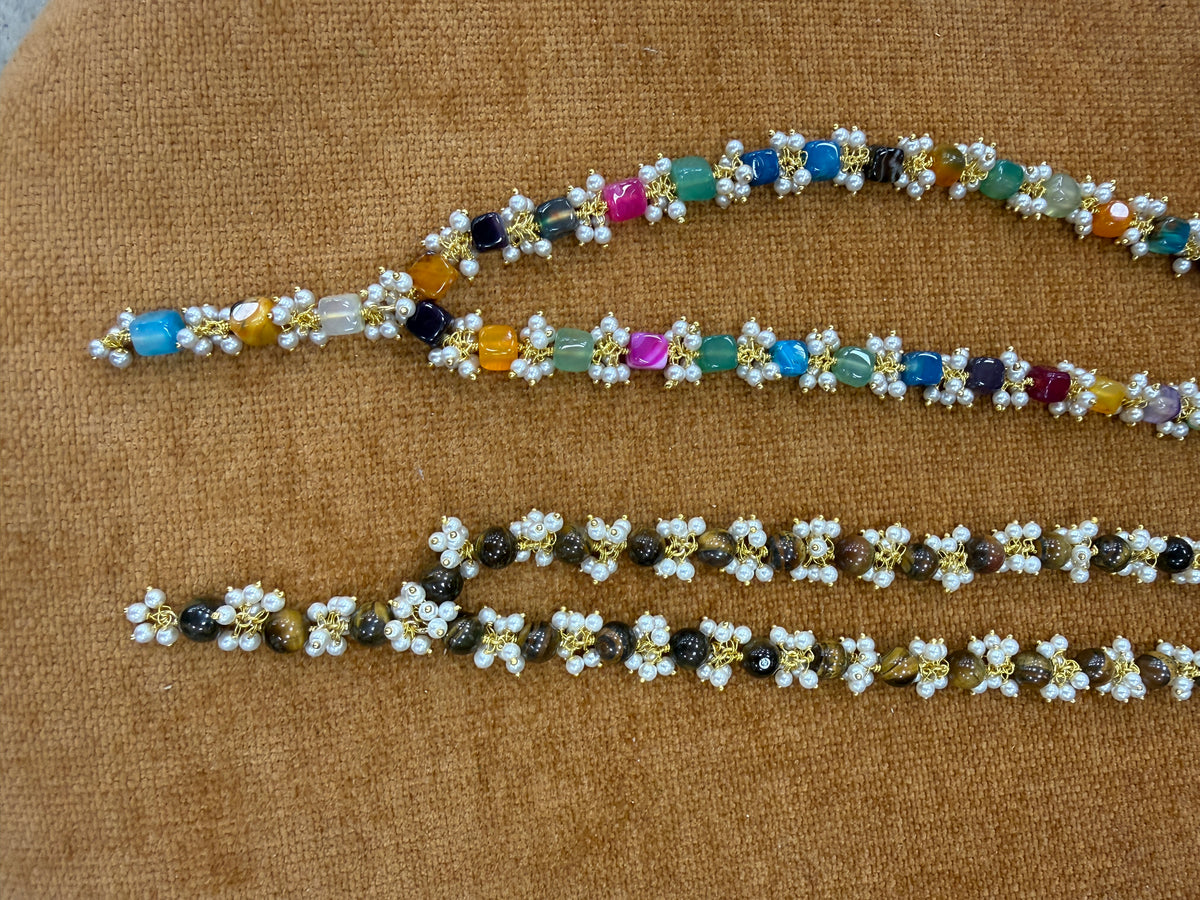 VIRTUE Cluster Rosary Drop Necklace