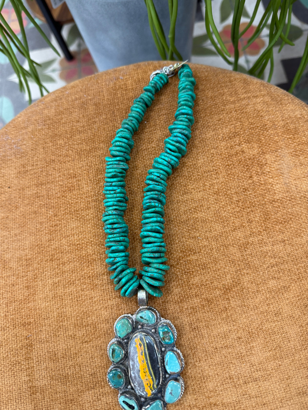 VIRTUE Turquoise Heishi Necklace