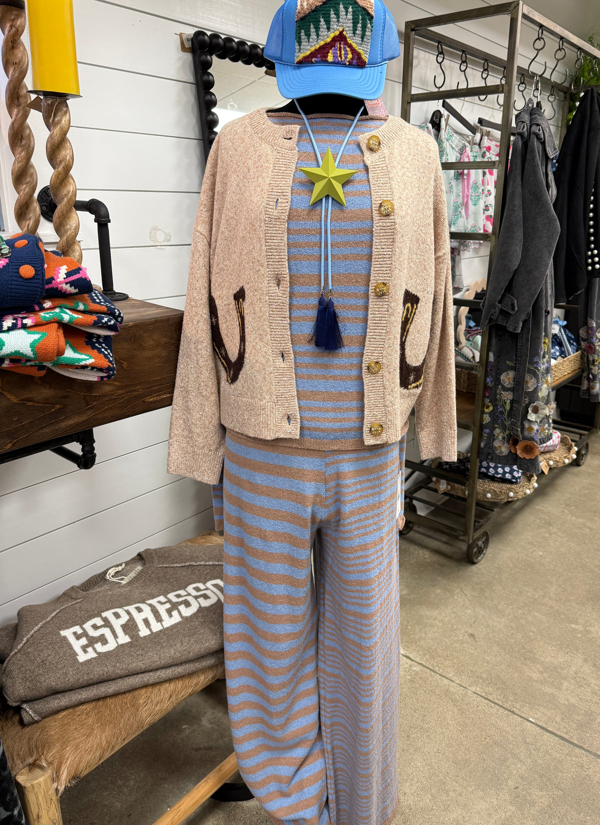 TB Stripe Cotton Sweater