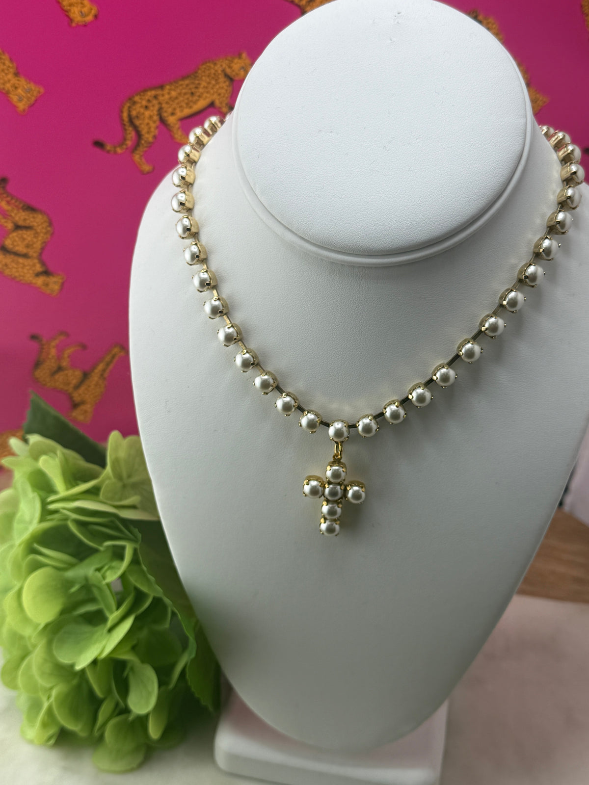 TOVA Baby Donatella Necklace In Pearls