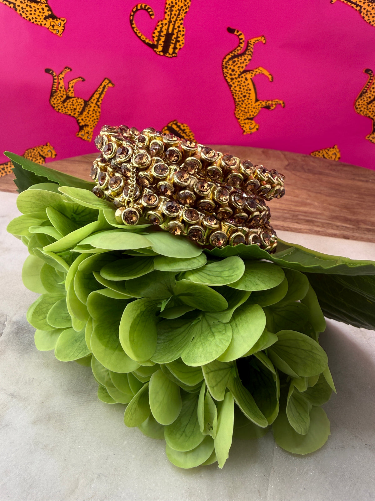 BG Champagne Crystal Wrap Bracelet