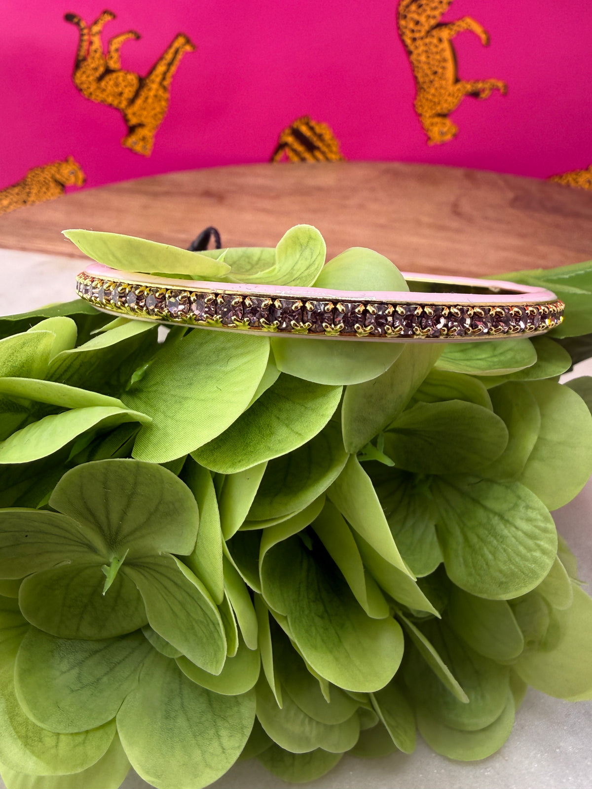TOVA Helly Bangle In Midnight Express- Vintage Rose