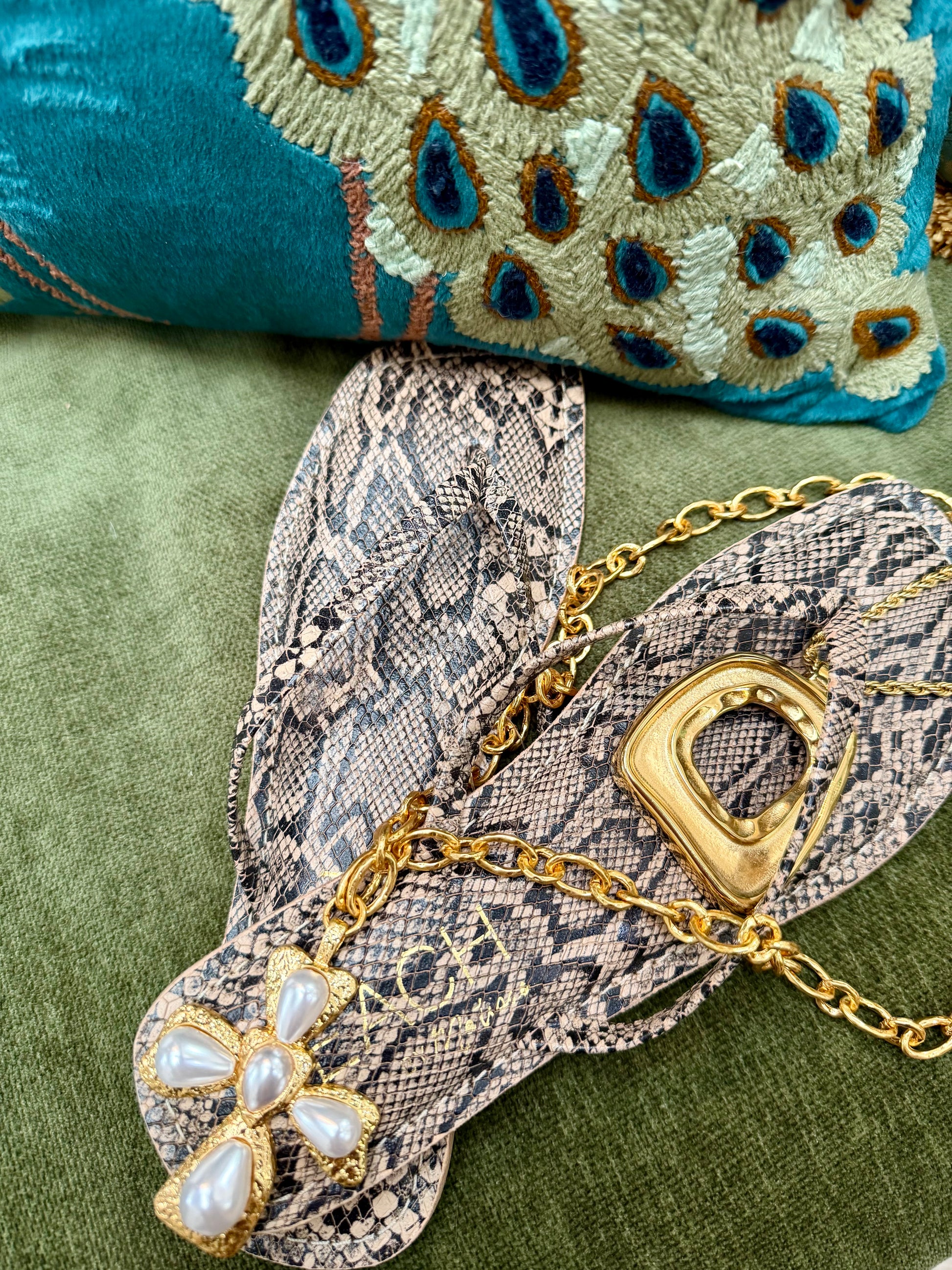 MAT Bungalow Snake Print Flip-Flop