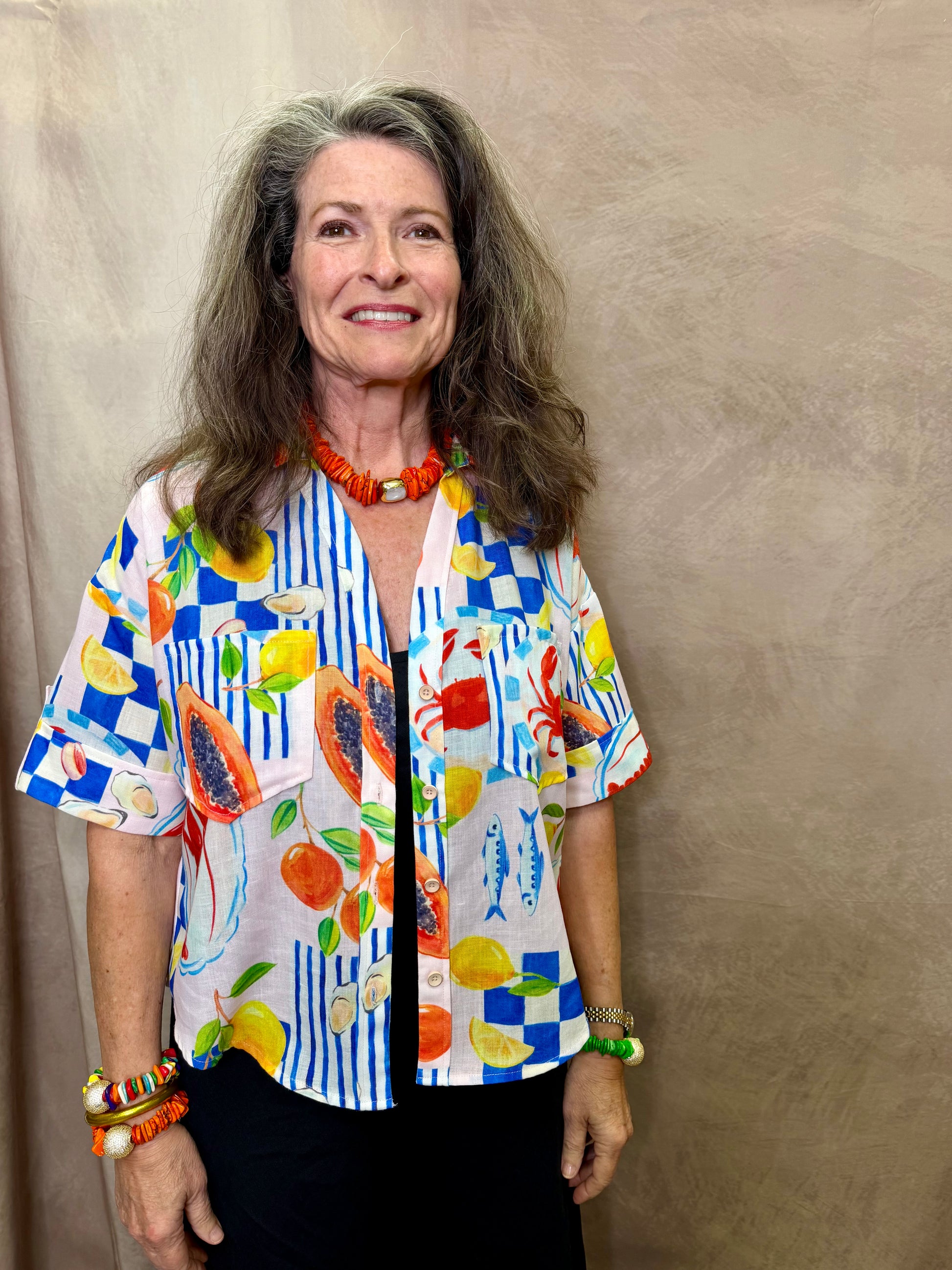 JOYJOY Lobster Luau Pocket Shirt