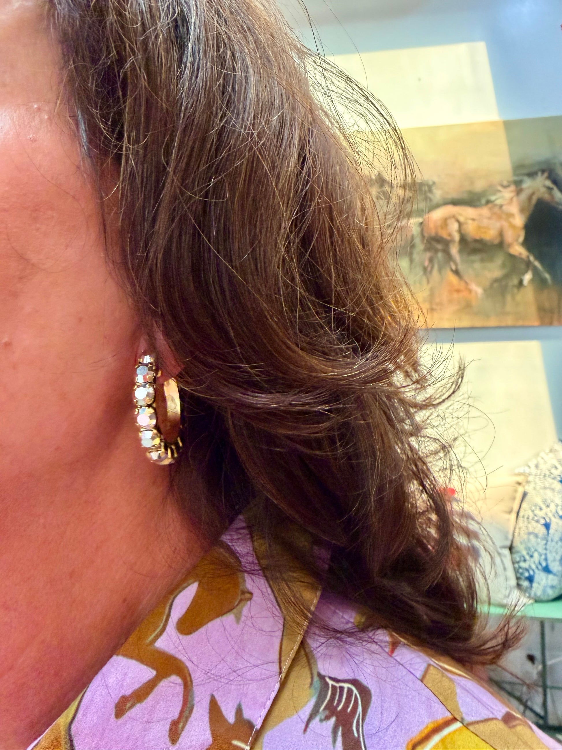 TOVA Jubilee Hoops In Antique Chrome