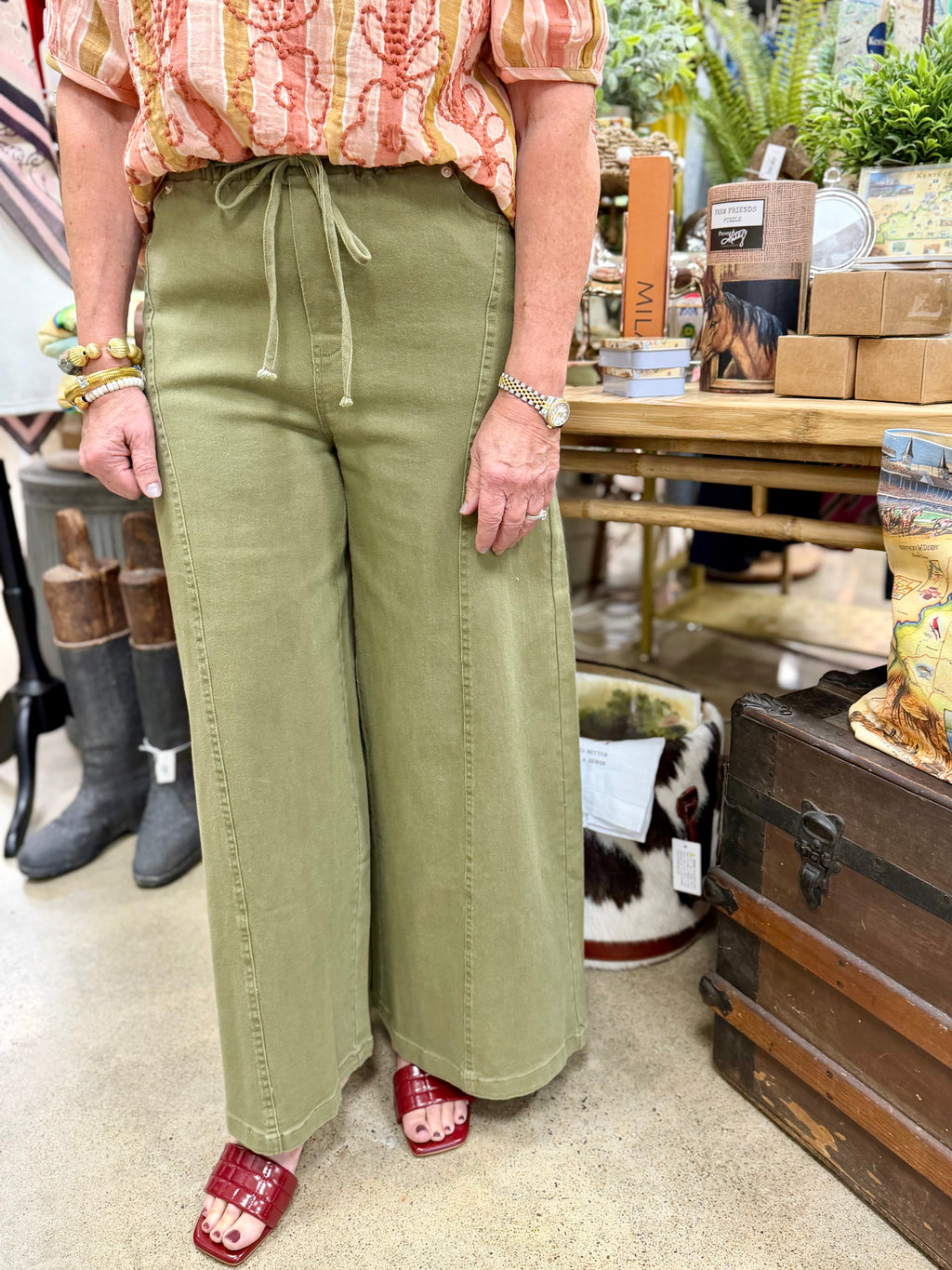 EE Mineral Washed Wide Leg Pants