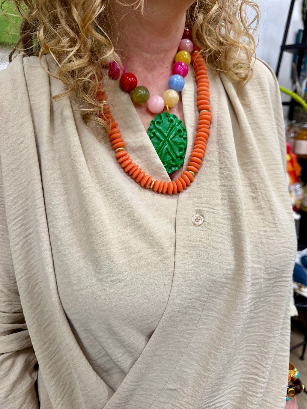 VIRTUE Long Heishi Necklace