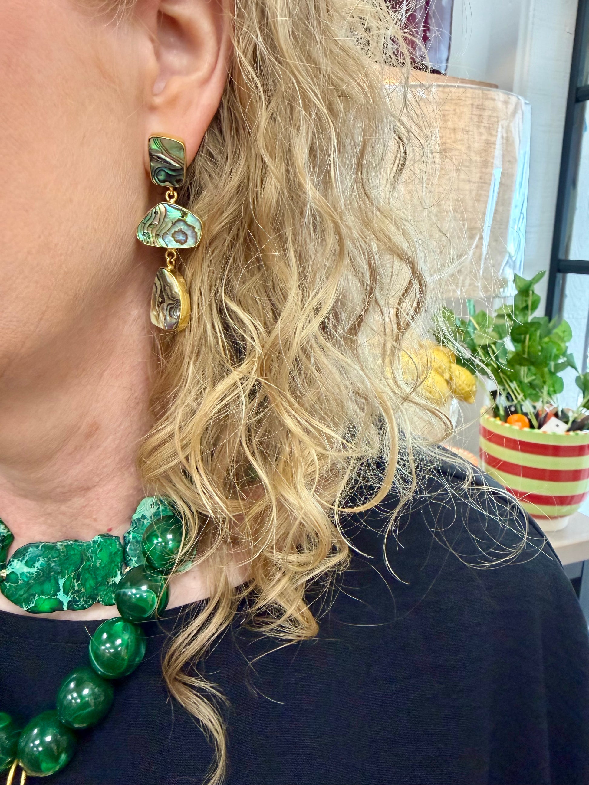 JTO Multi Stone Drop Earrings