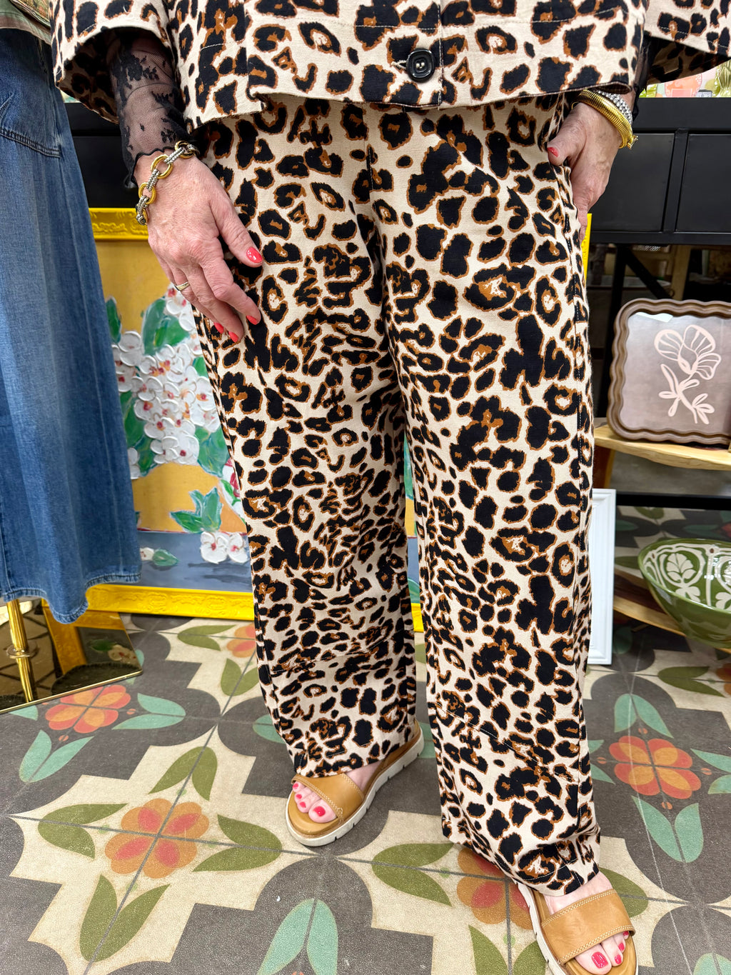 IJ Leopard Barrel Pant