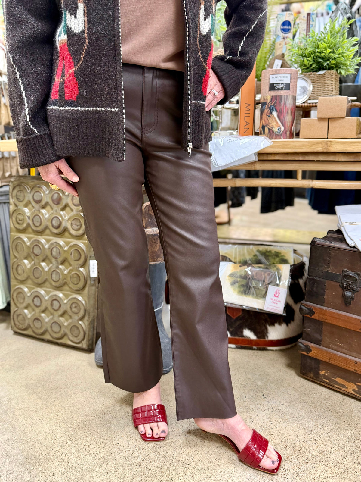 KUT Kelsey High Rise Ankle Flare Jeans