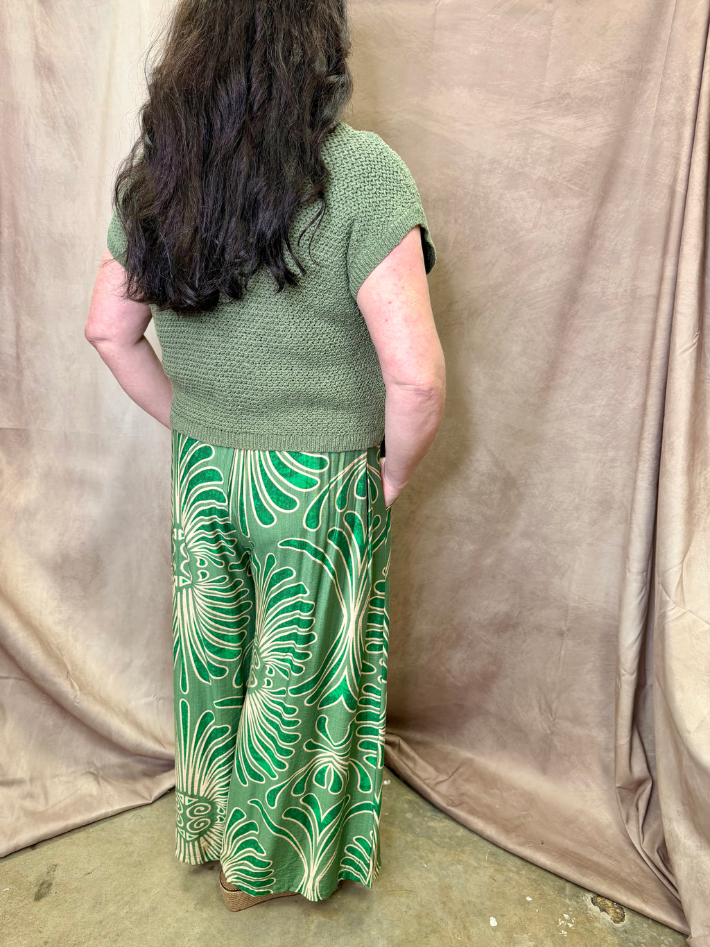 UM Palm Leaf Pant- Island Green