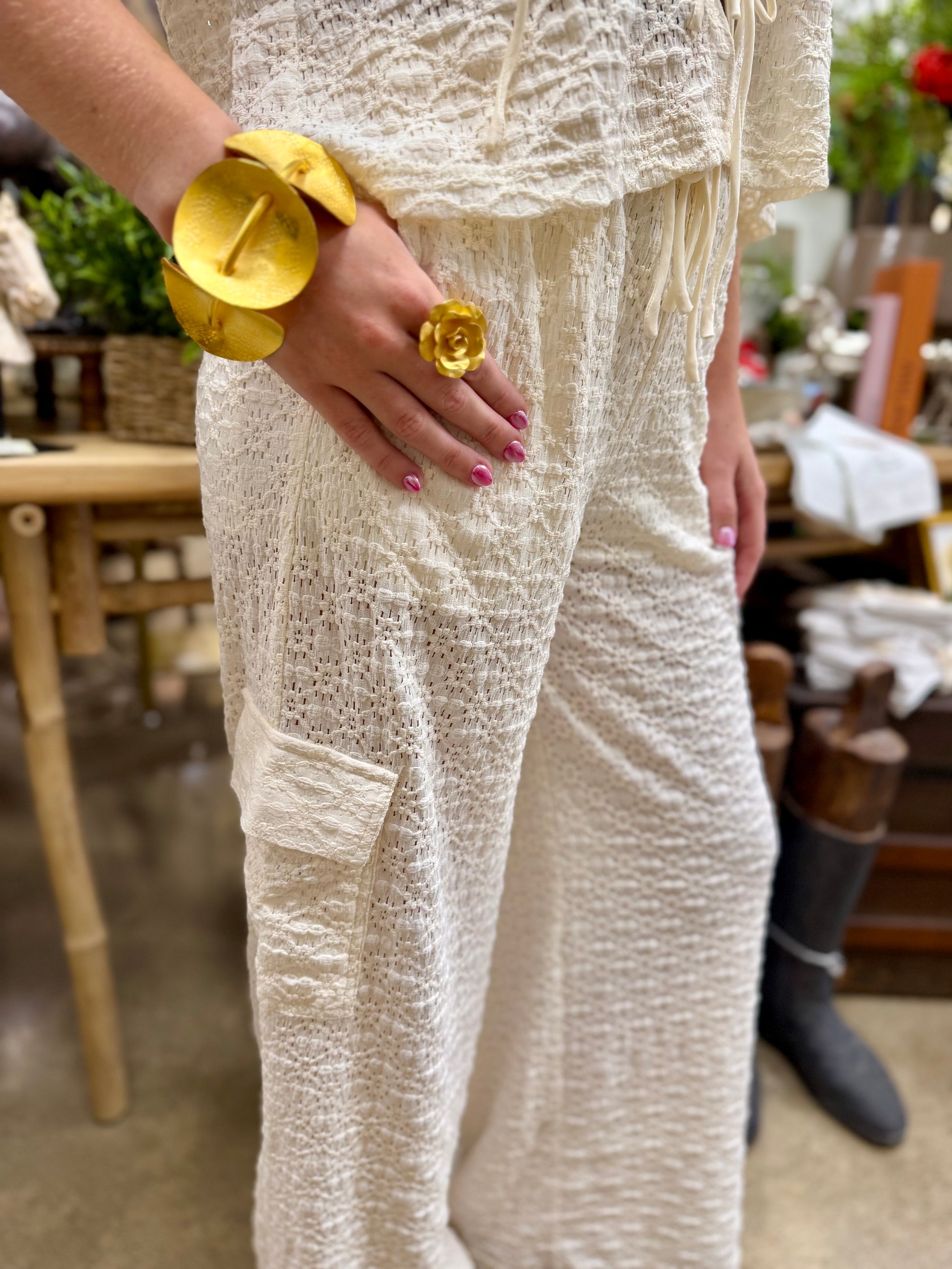 MY Lace Wide Leg Pant