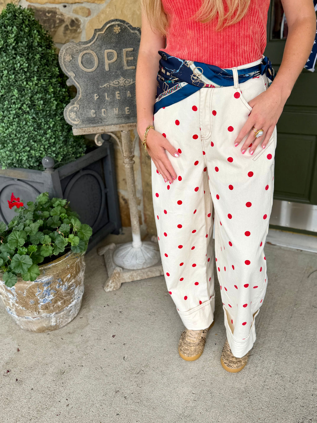 PL Polka Dot Wide Leg Pant