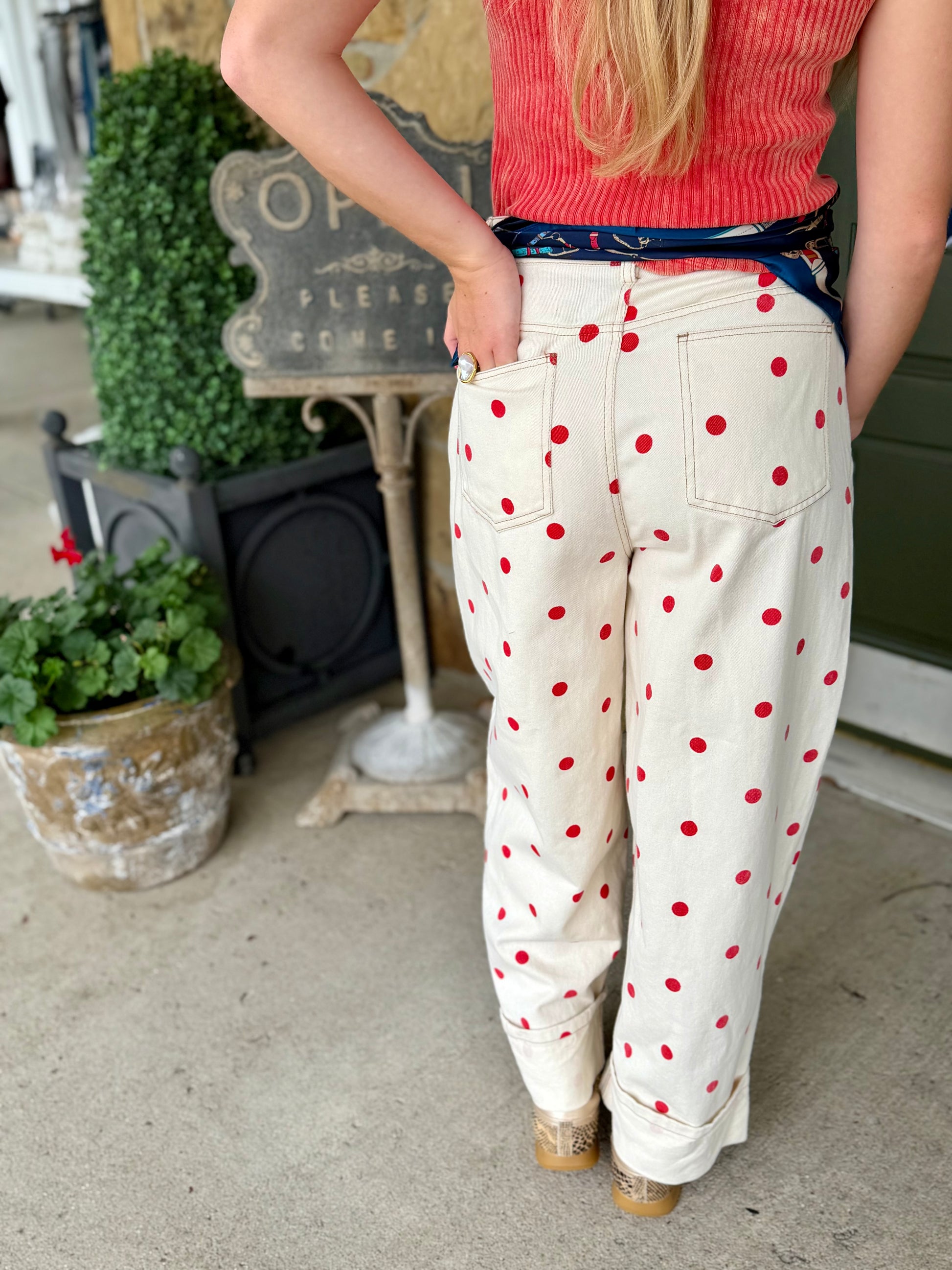 PL Polka Dot Wide Leg Pant