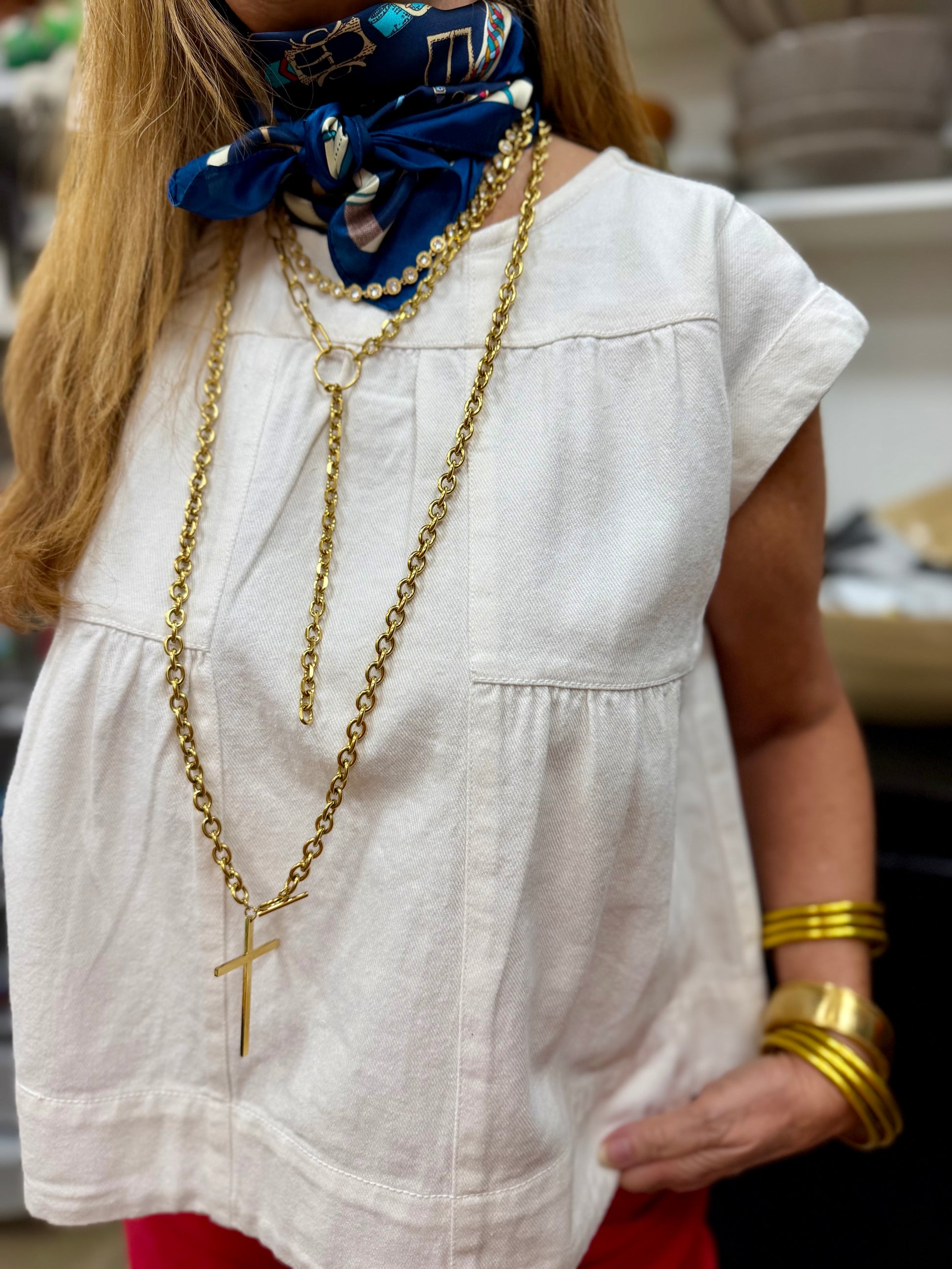 CP Wrap Around Cross Necklace