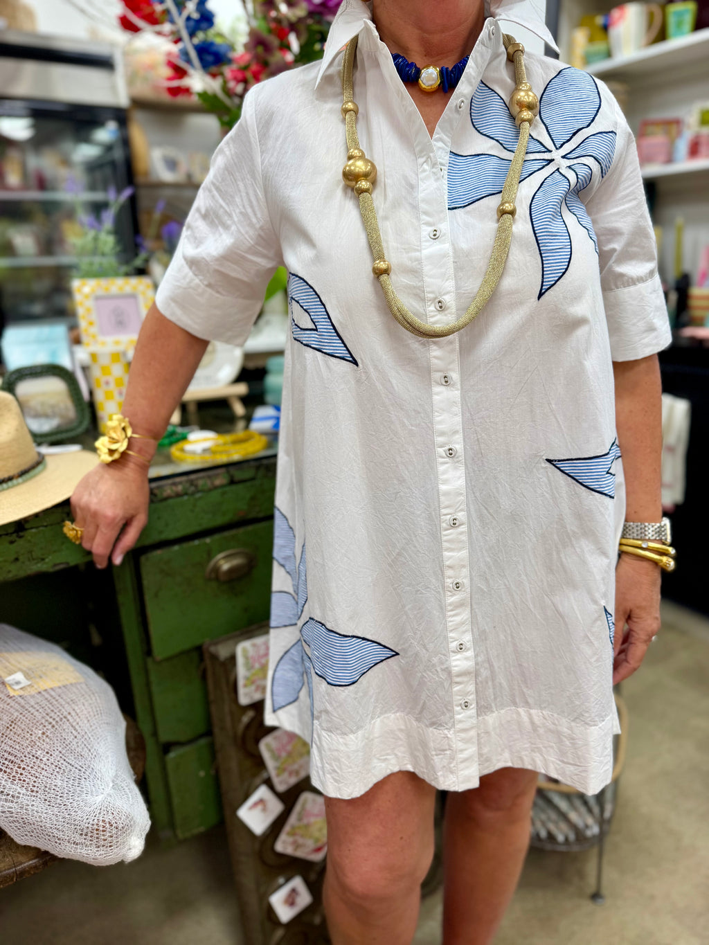 THML Floral Embroidery Dress