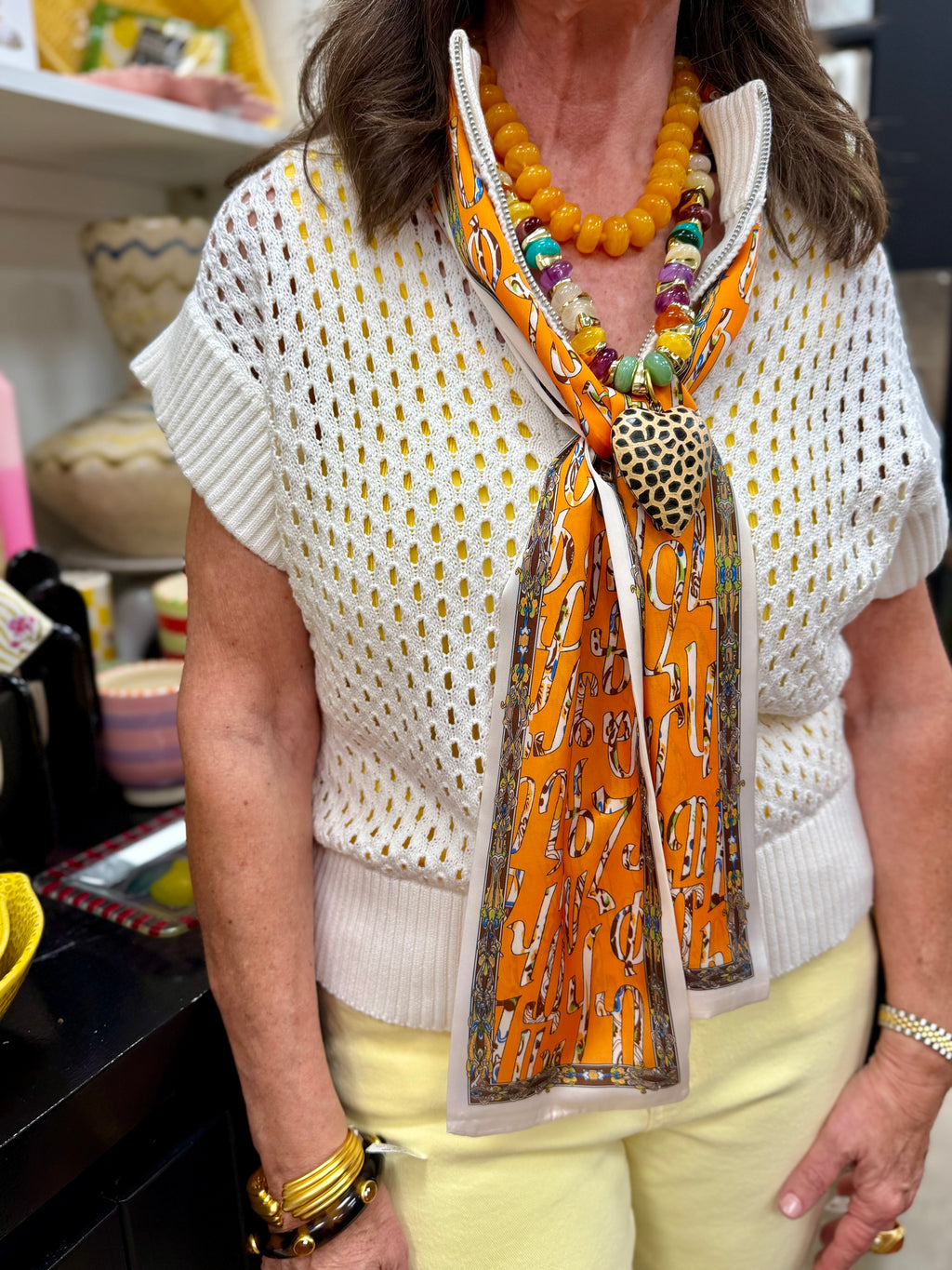 GS Marble Beaded Necklace