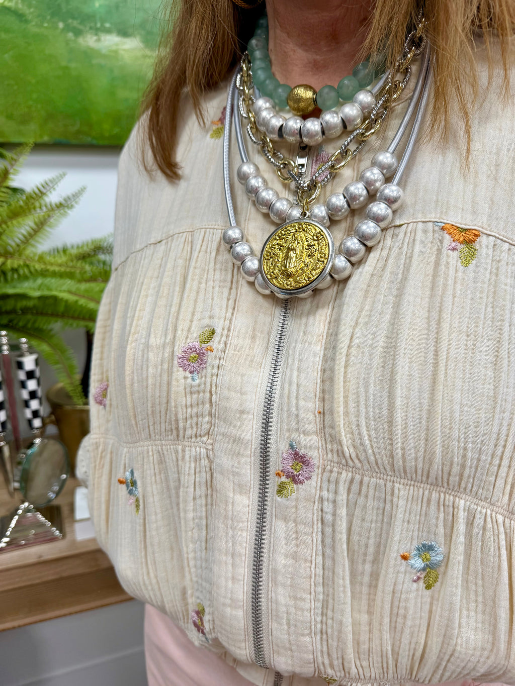 VIRTUE Large Glass Bead Necklace